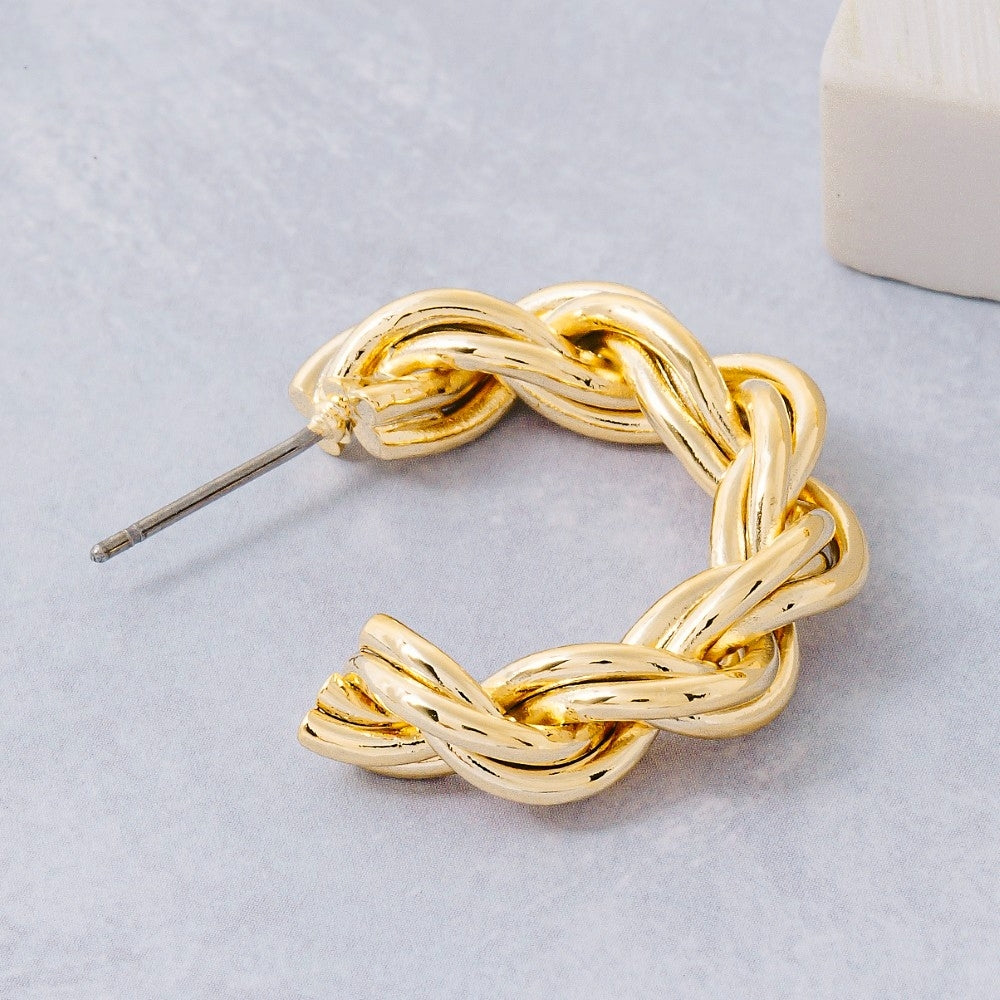 Braid Twist Hoop Earring
