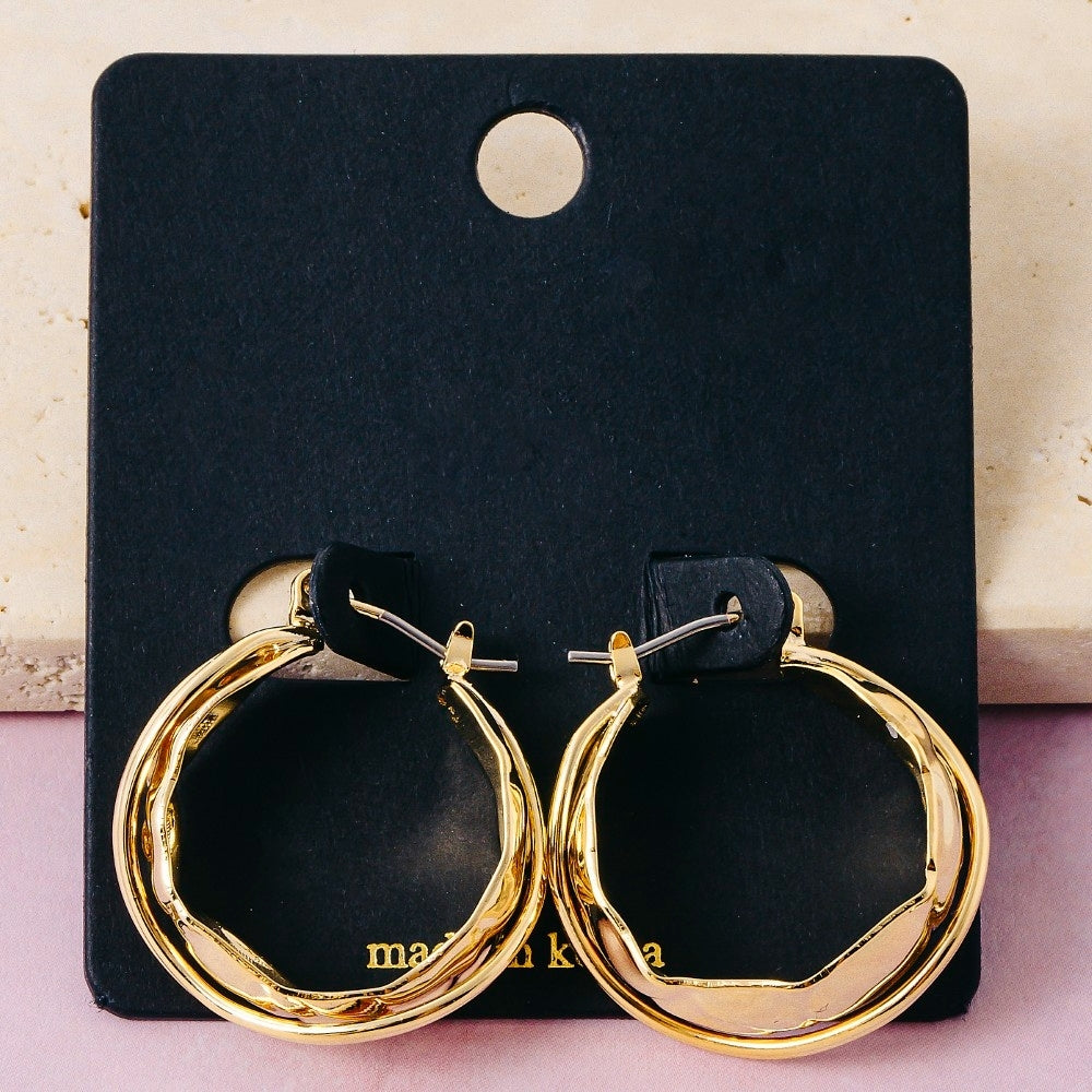 Hammered Hoop Earring