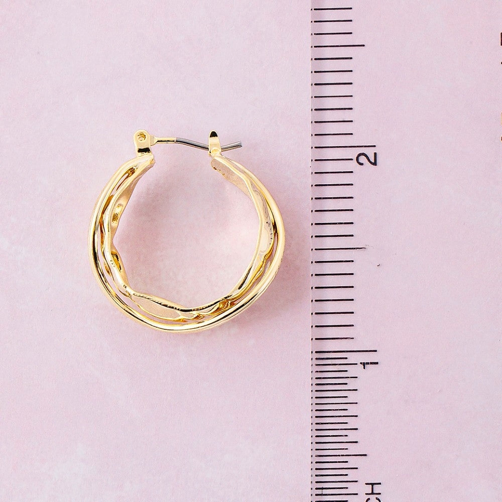 Hammered Hoop Earring