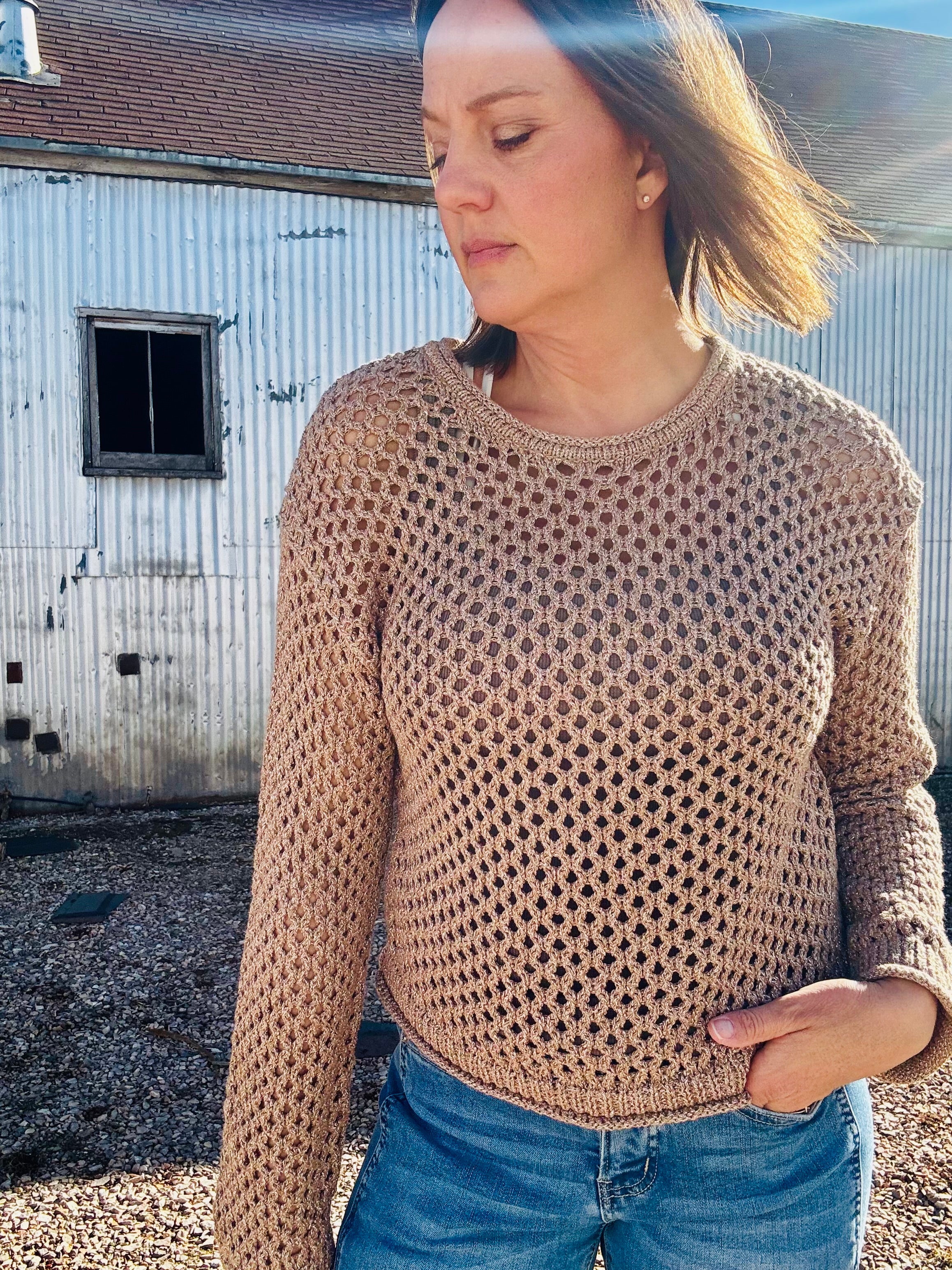 Z Supply Cala Shimmer Crochet Sweater
