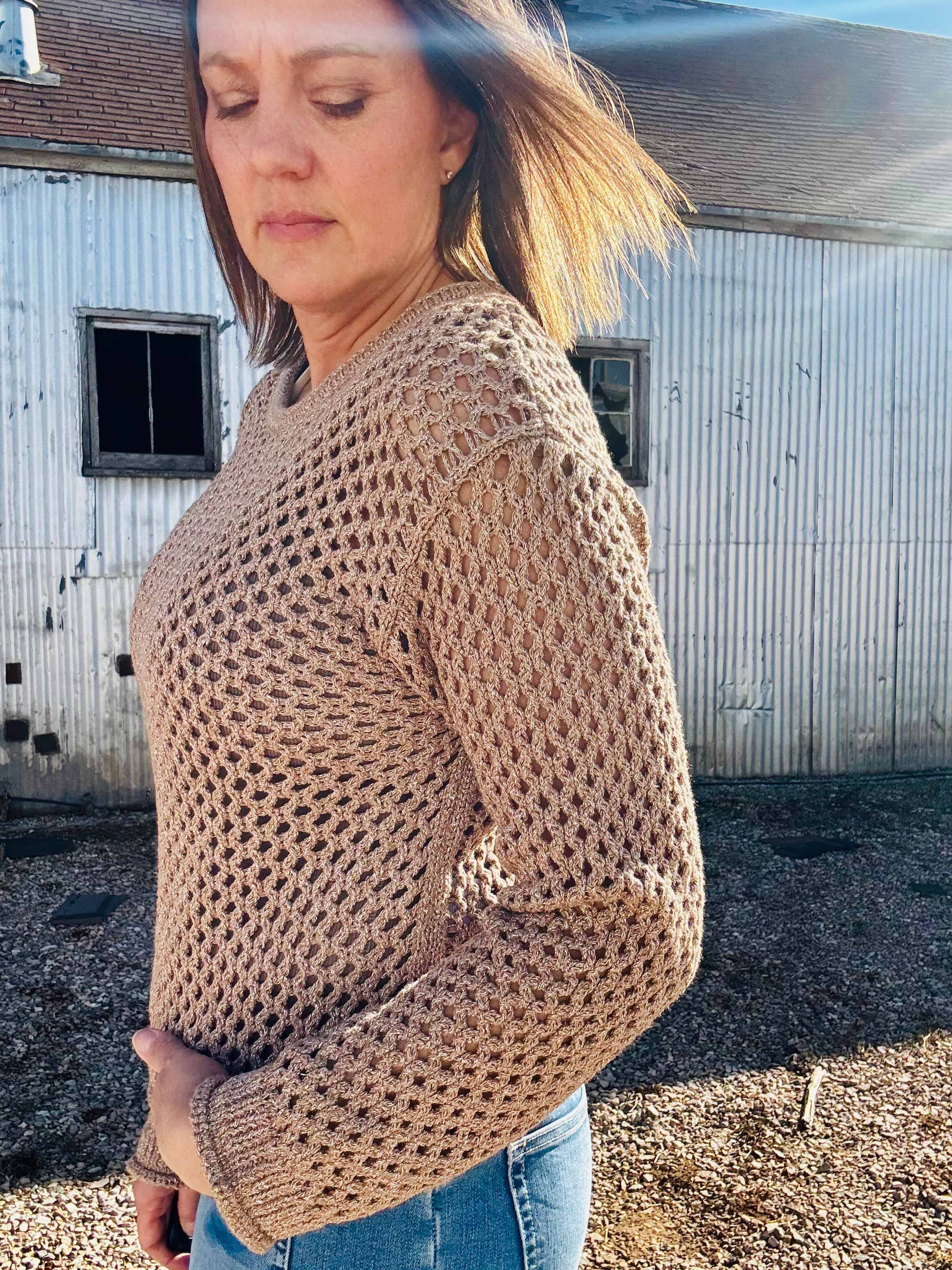 Z Supply Cala Shimmer Crochet Sweater