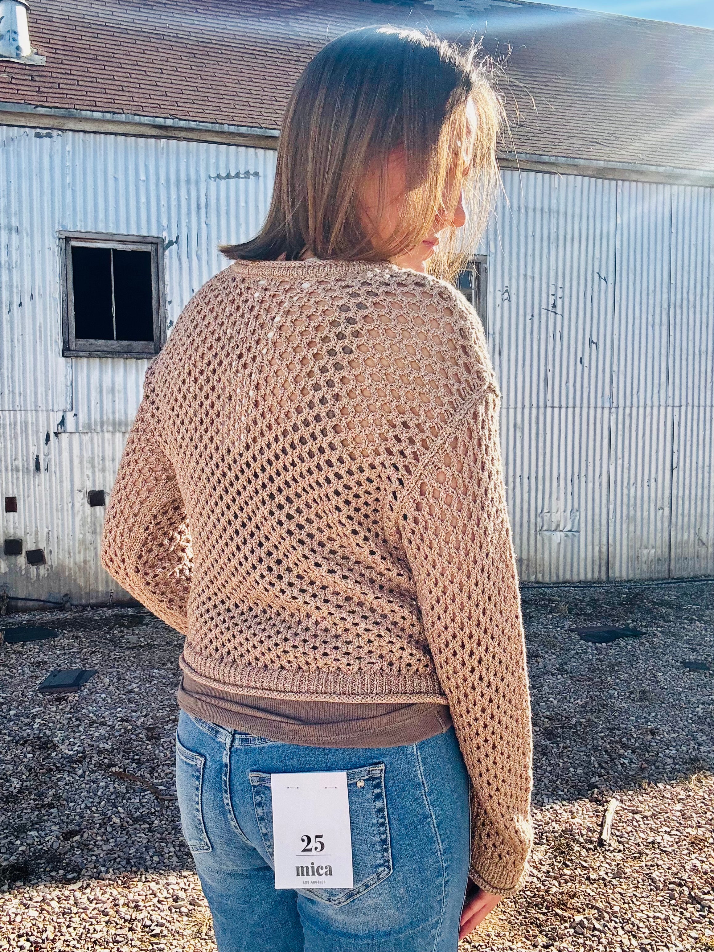 Z Supply Cala Shimmer Crochet Sweater