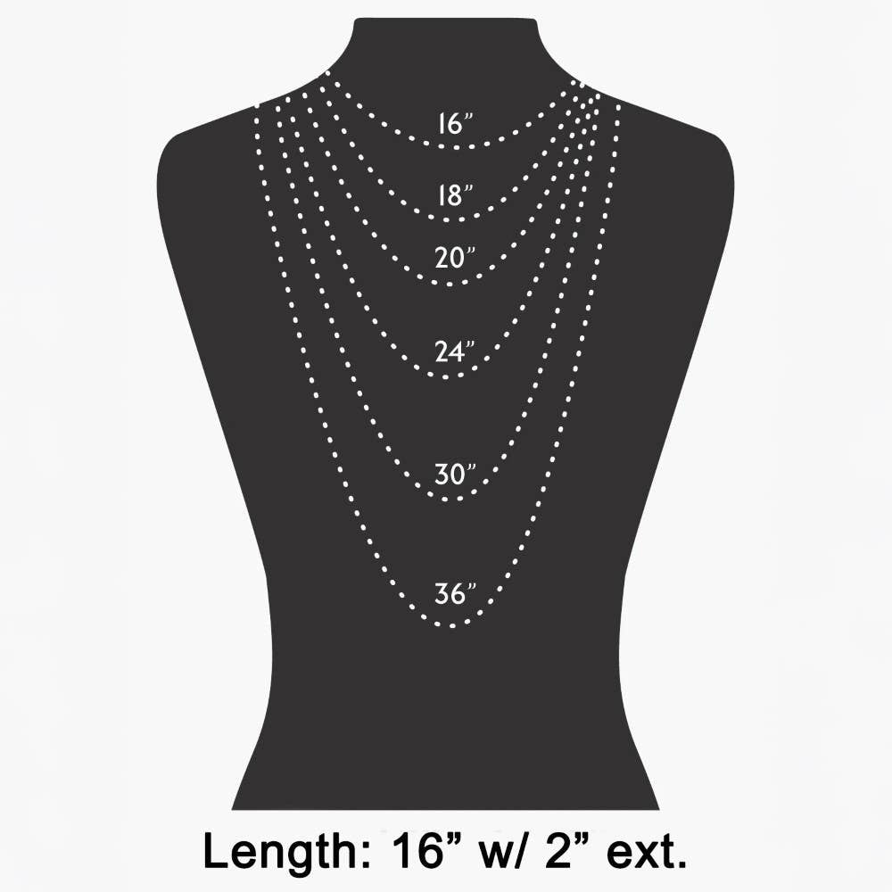 CZ Heart Dog Tag Necklace