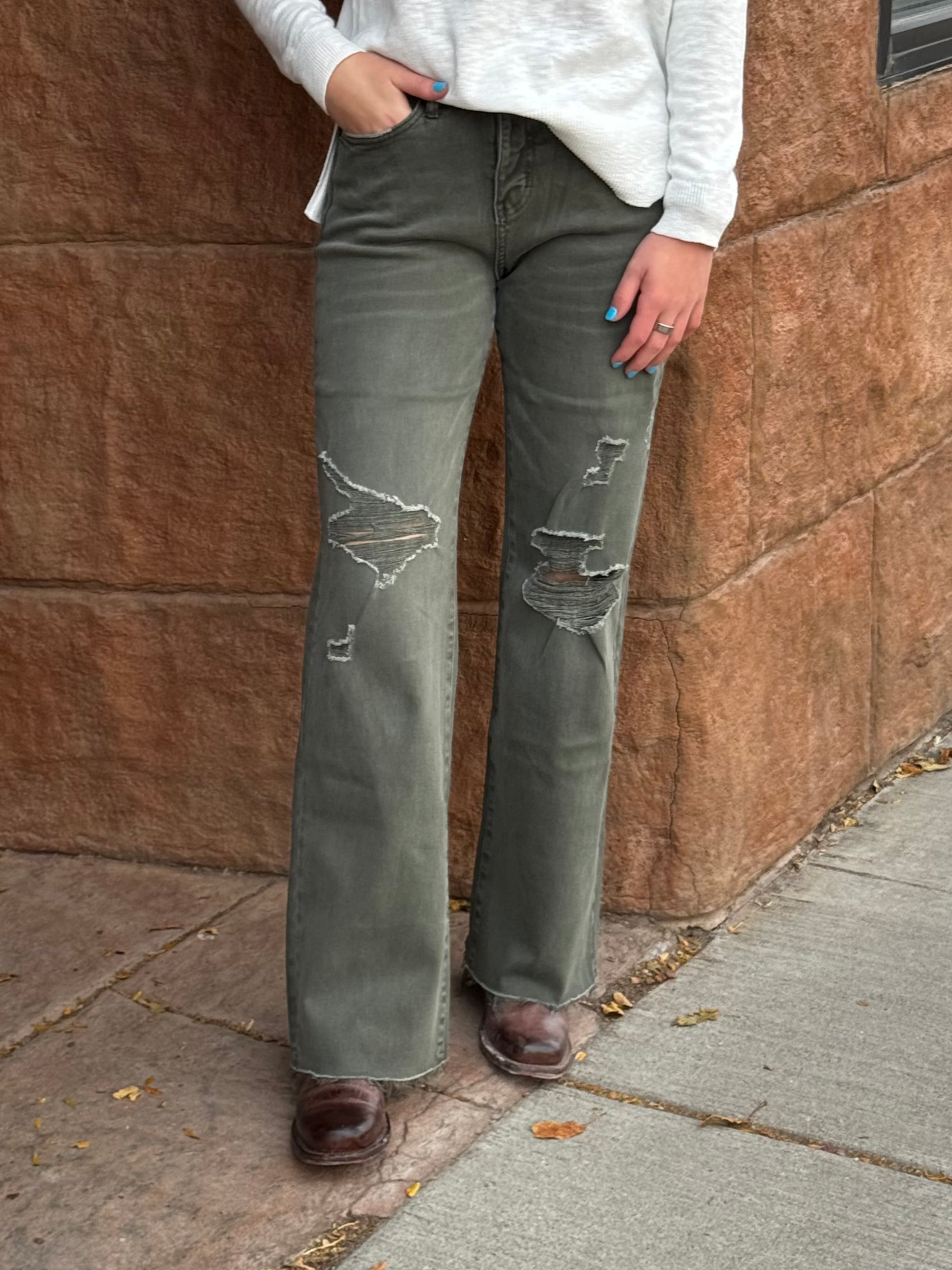 MICA HR Vin Green Wide Leg