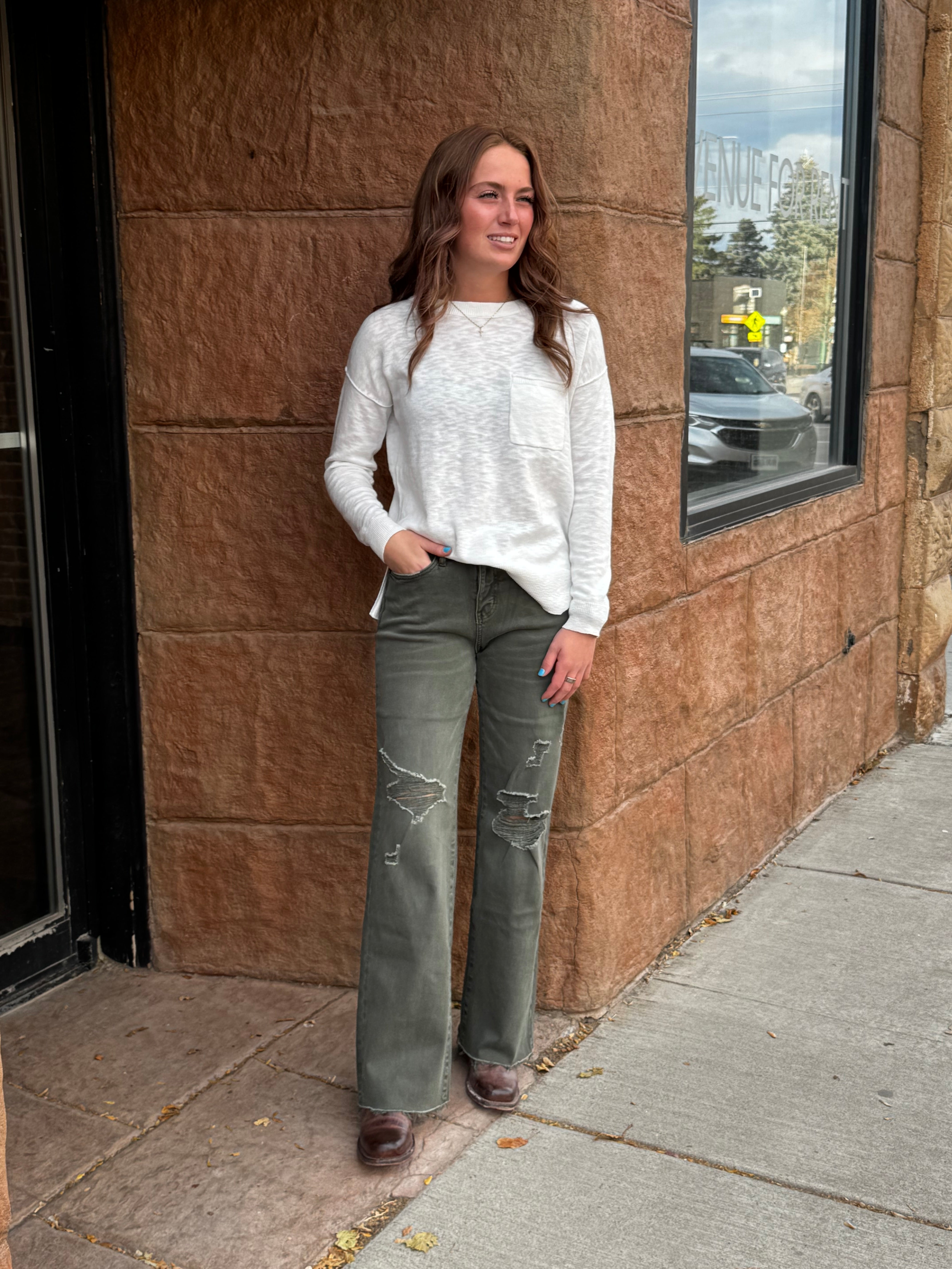 MICA HR Vin Green Wide Leg