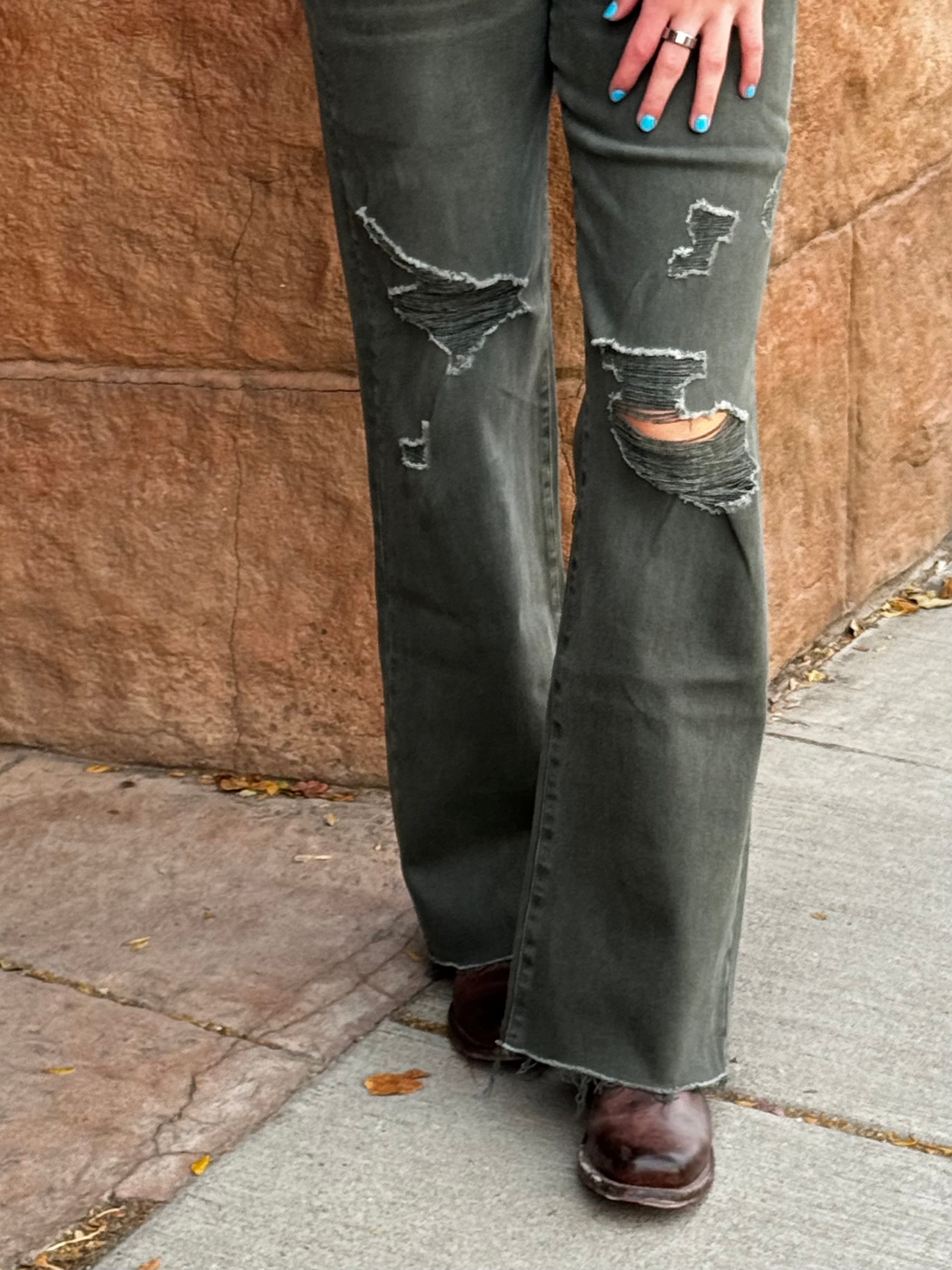 MICA HR Vin Green Wide Leg