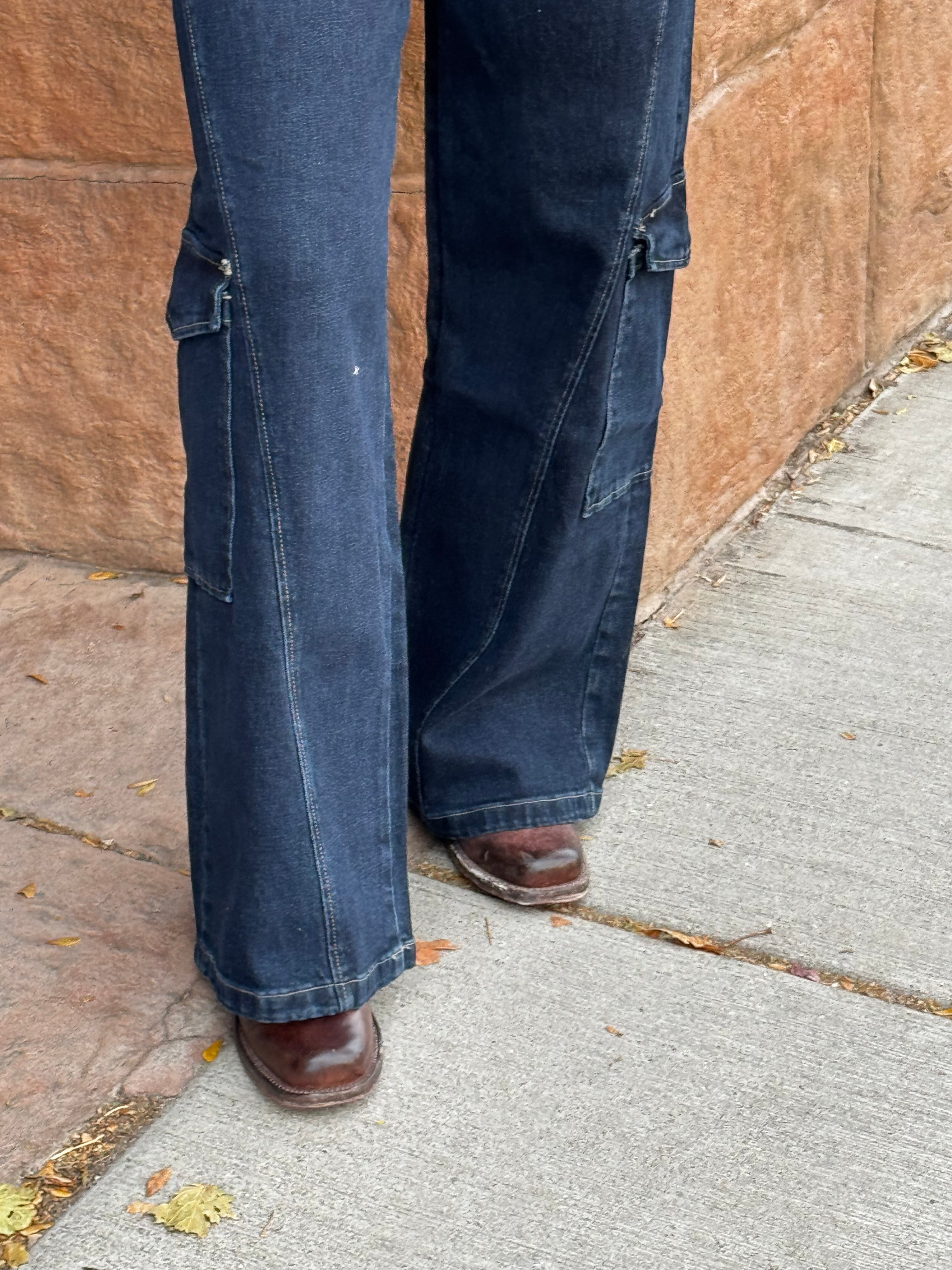 MICA HR Wide Leg Cargo Sapphire