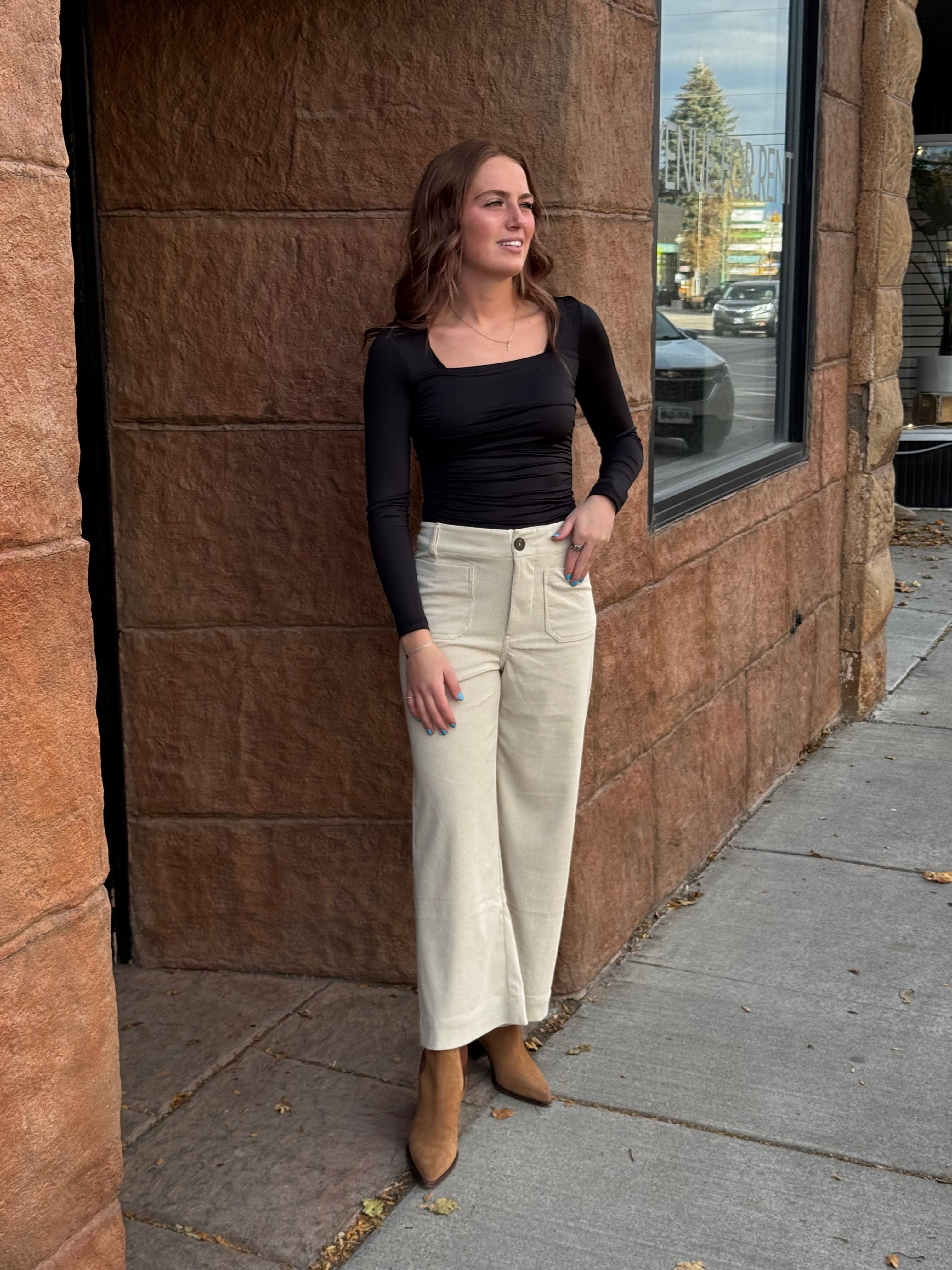 Corduroy Patch Pocket Pants