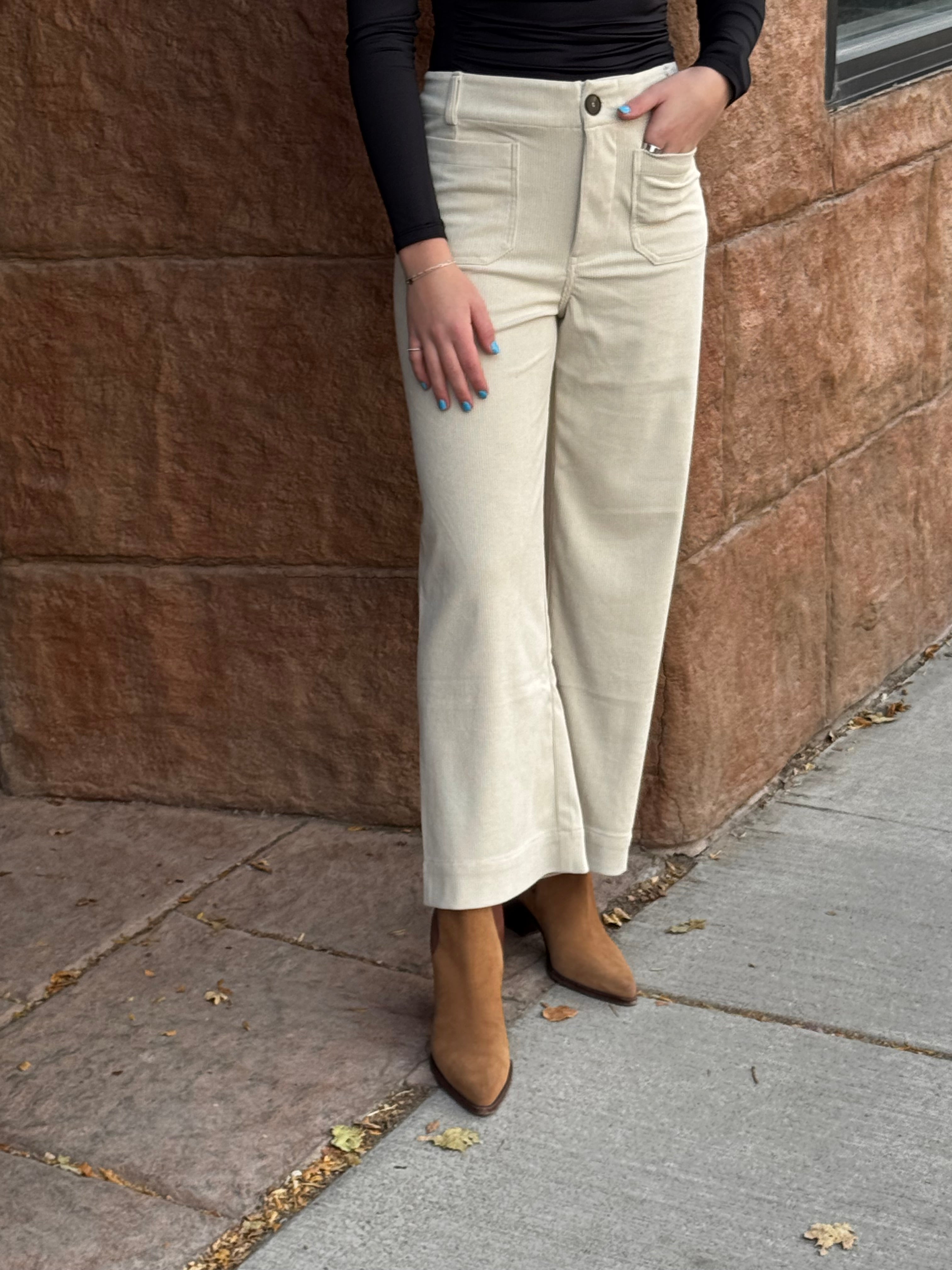 Corduroy Patch Pocket Pants
