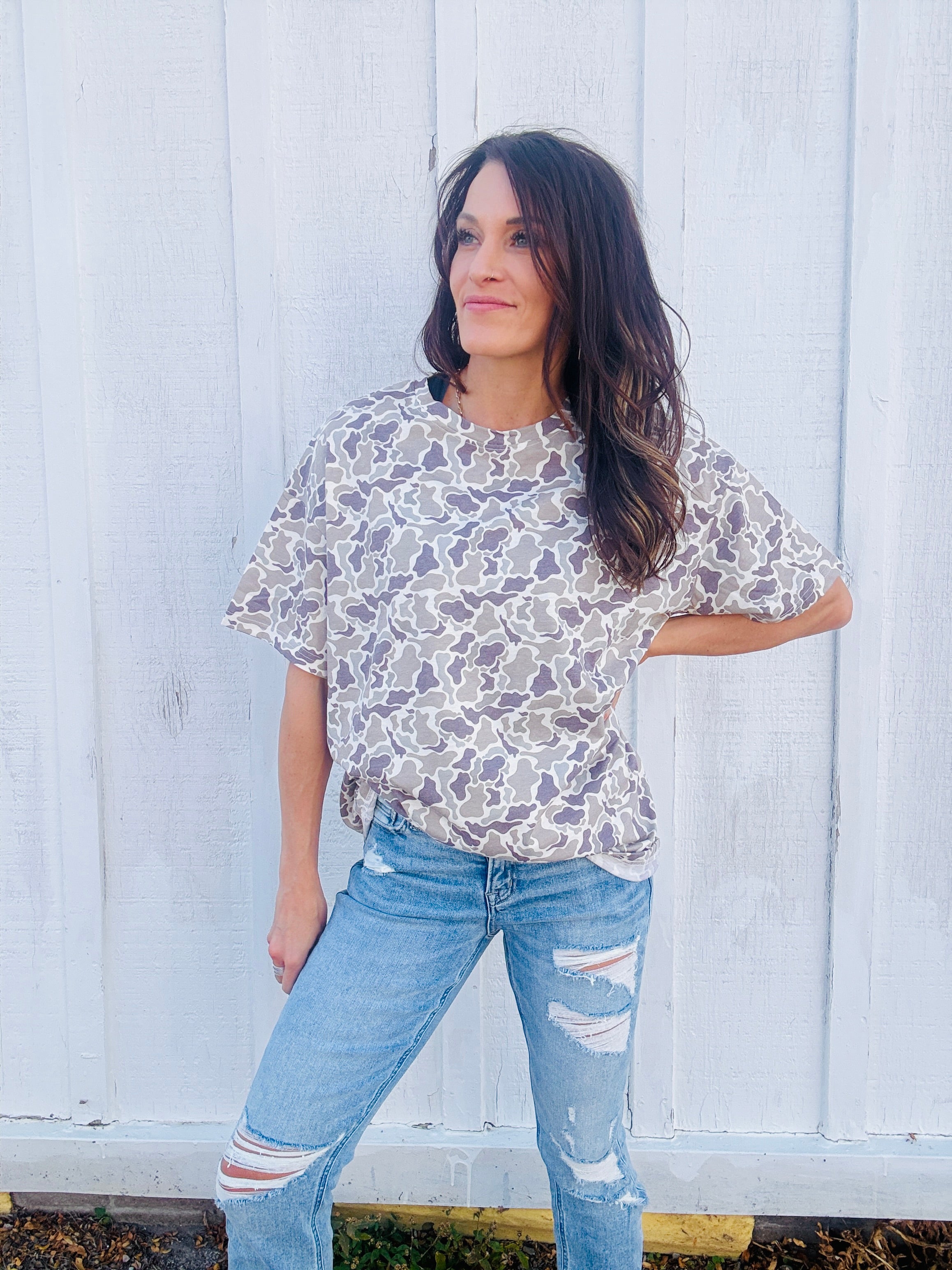 Birdie Camo Oversized Tee