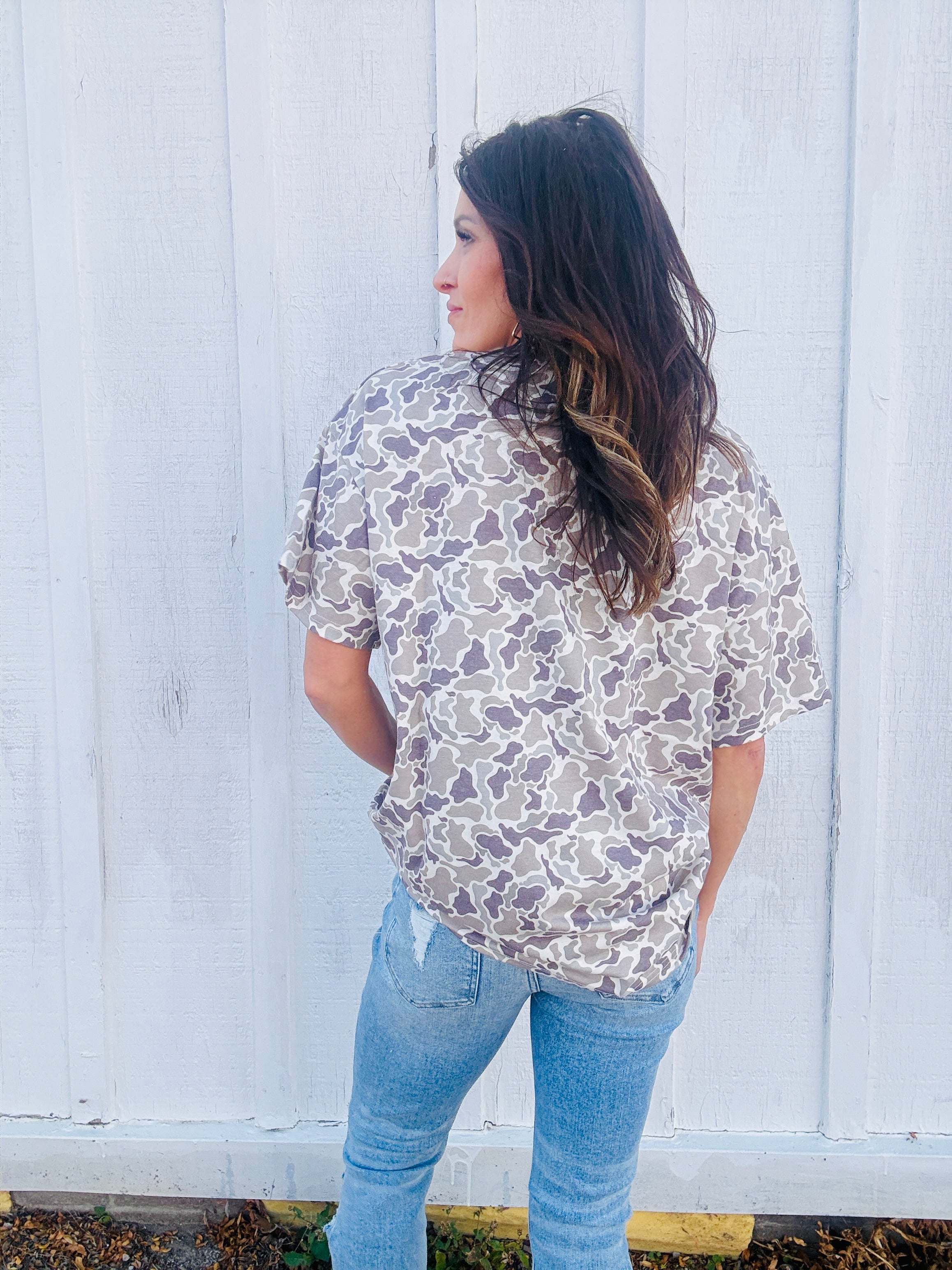 Birdie Camo Oversized Tee