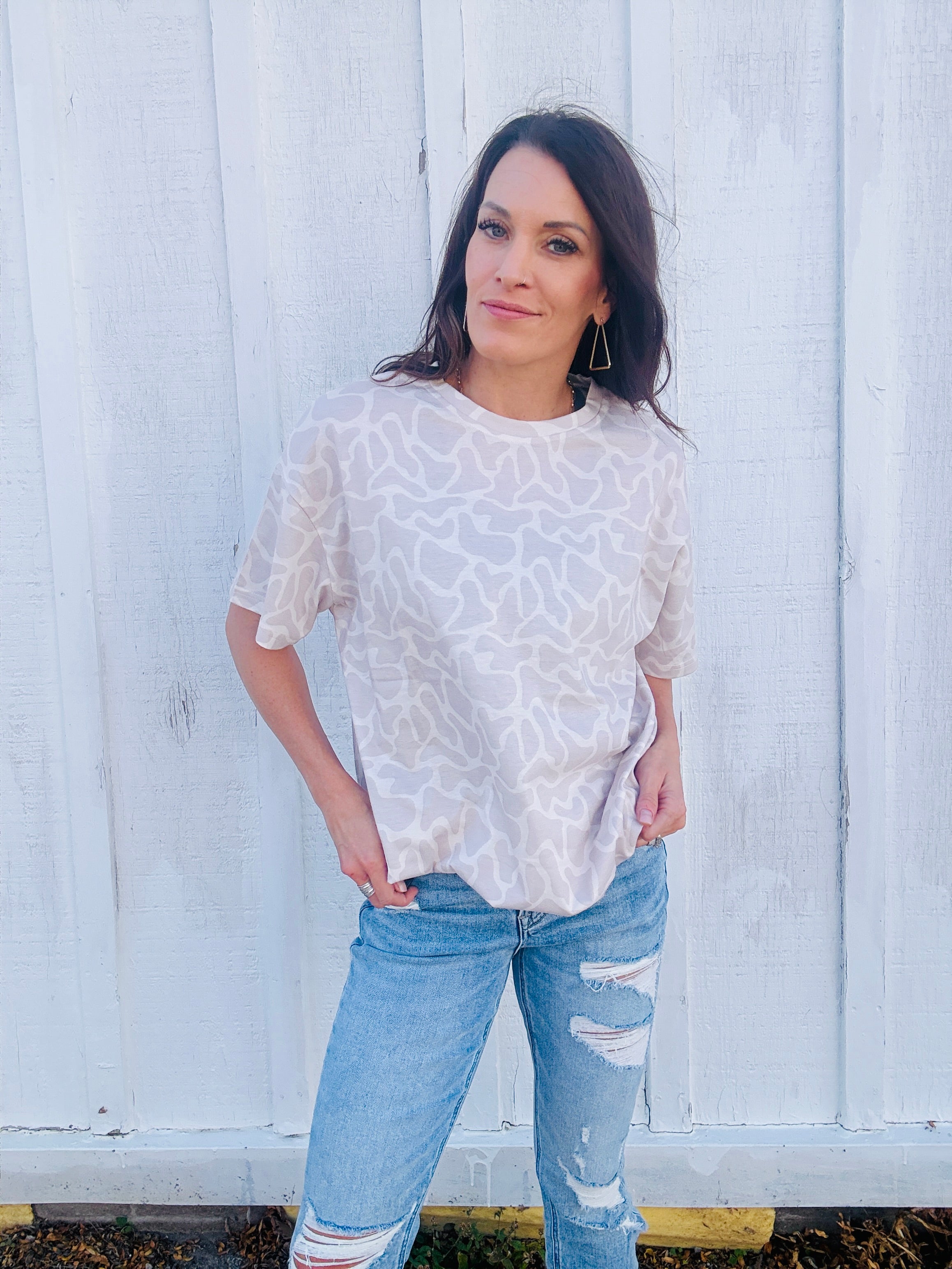 Birdie Camo Oversized Tee