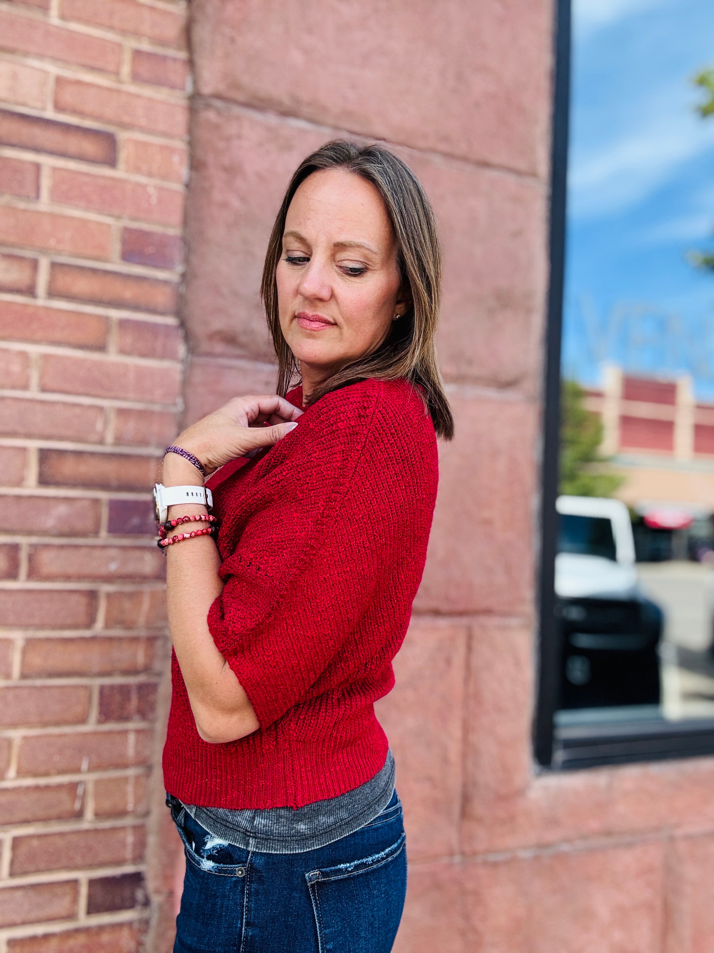 Half Dolman Sleeve Top