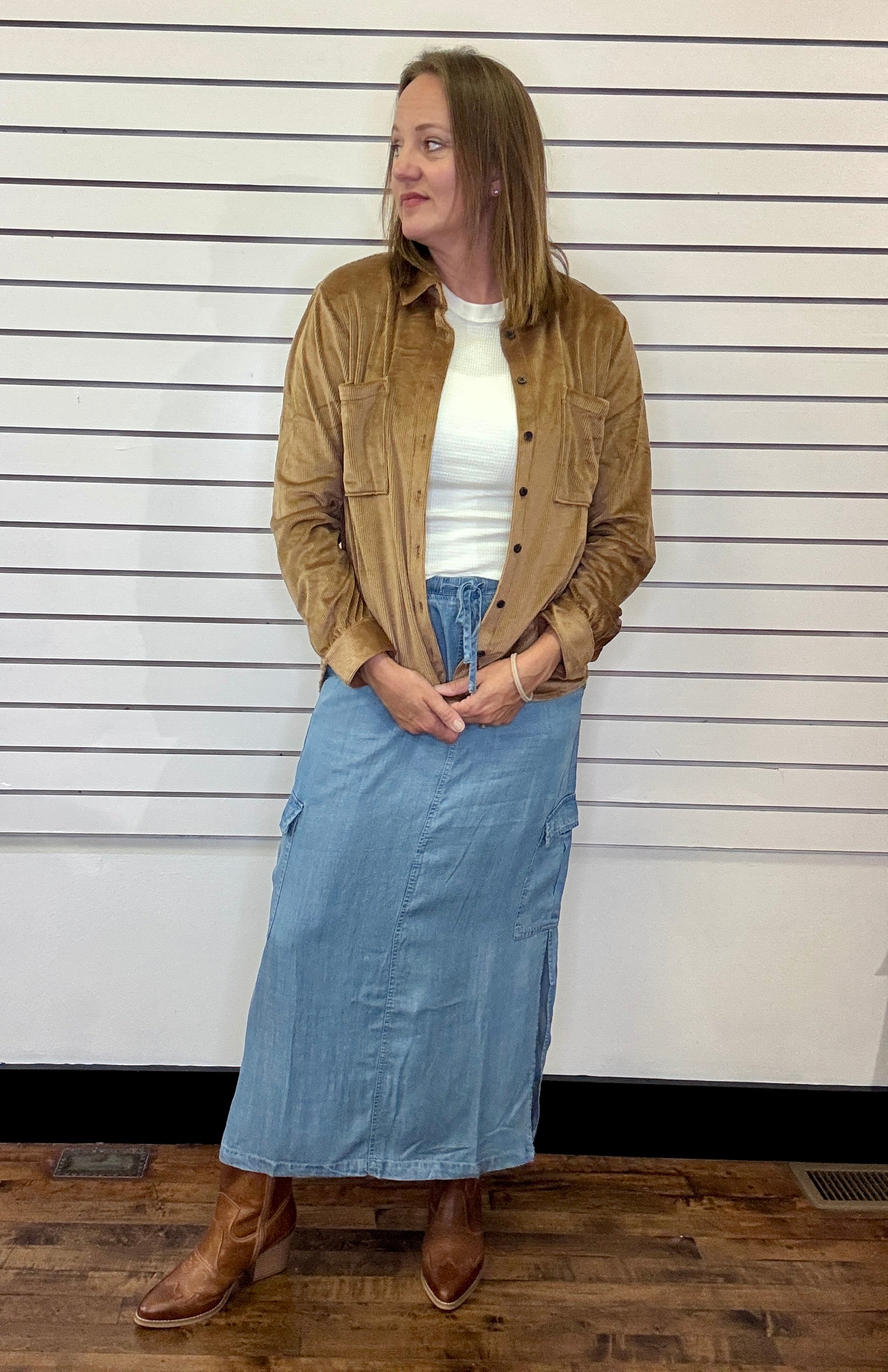 Angelina Cargo Pocket Skirt