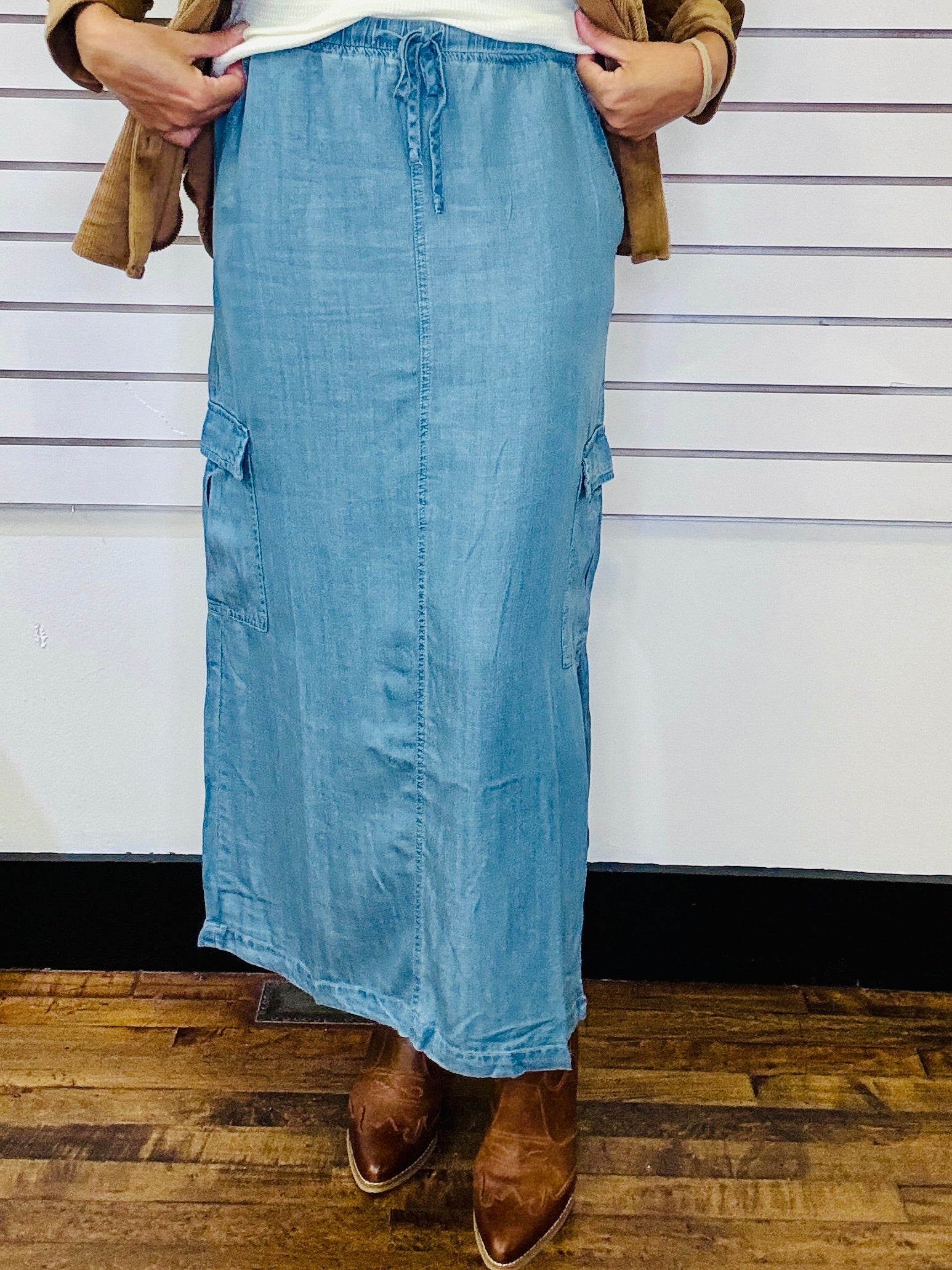 Angelina Cargo Pocket Skirt