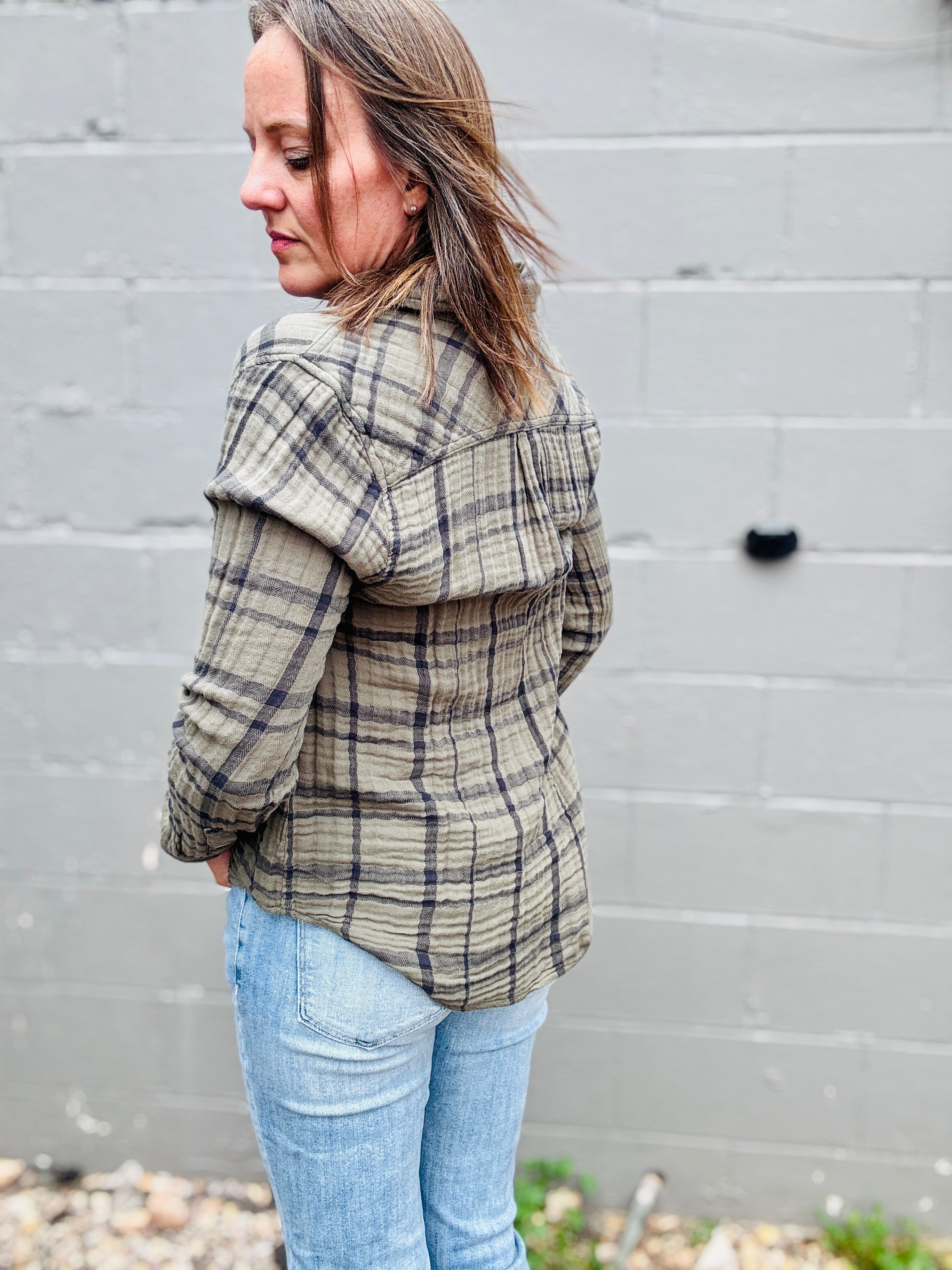 DYLAN Taylor Plaid Button-Up
