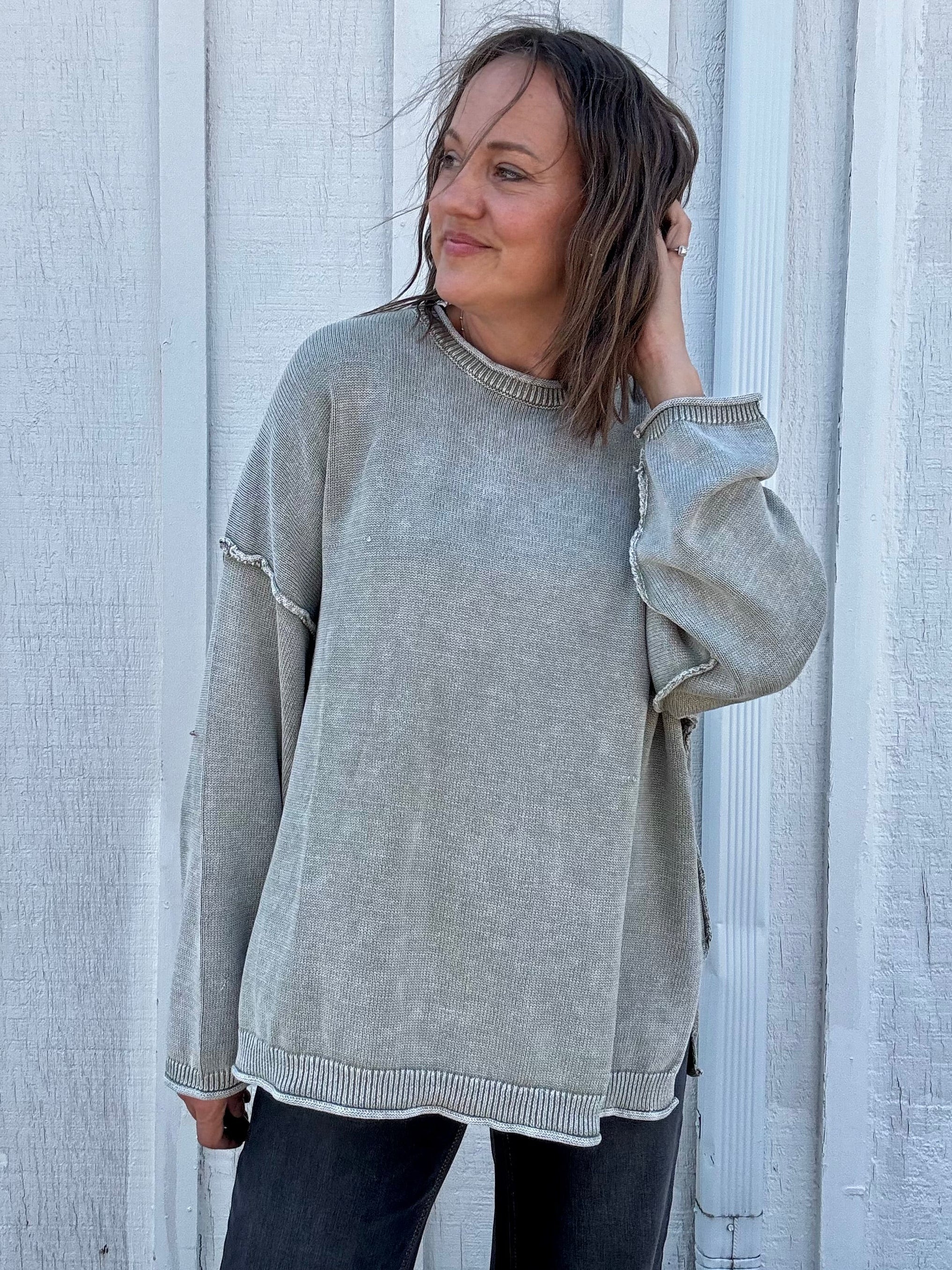 The Sienna Textured Cotton Sweater