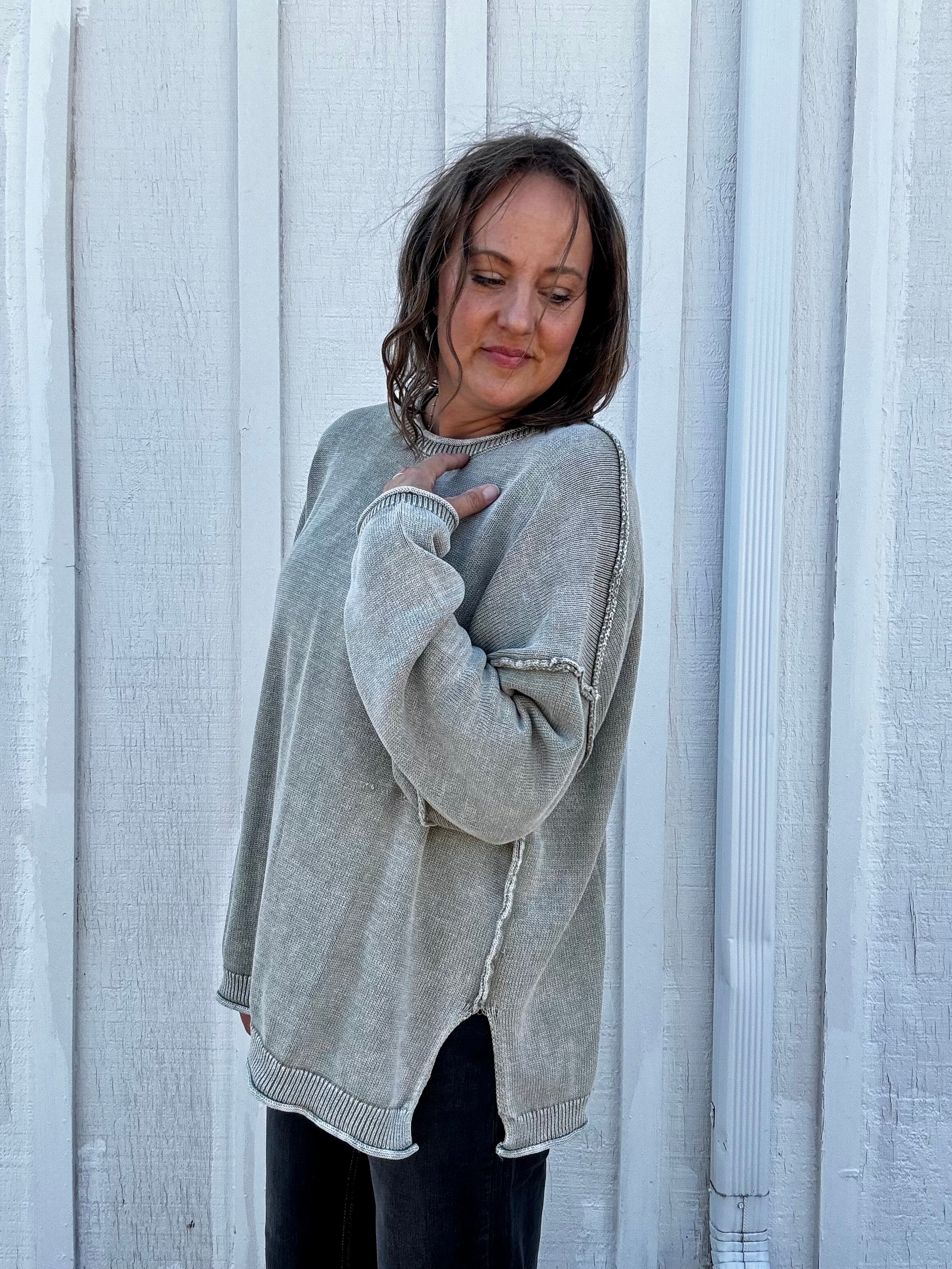The Sienna Textured Cotton Sweater