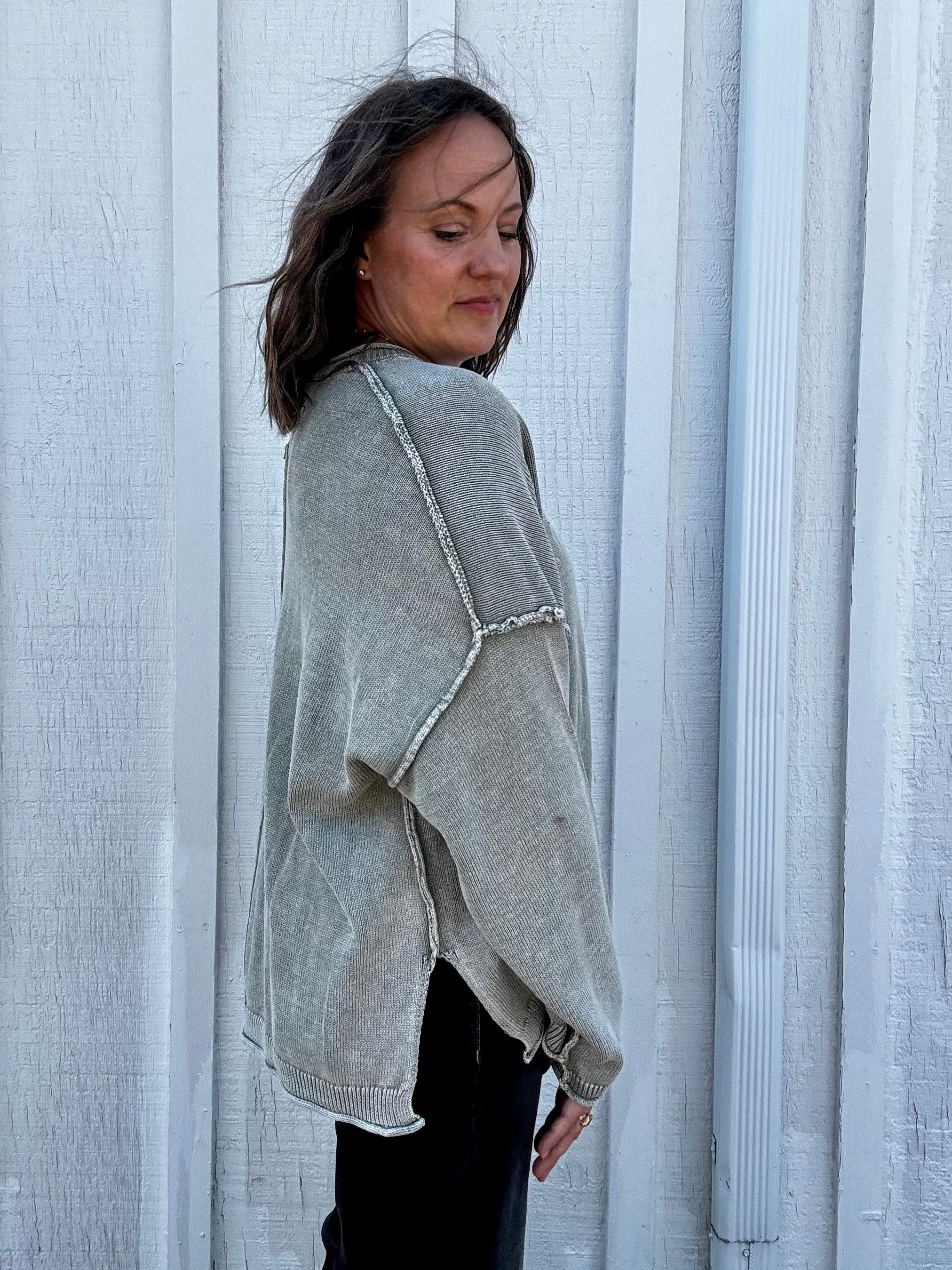 The Sienna Textured Cotton Sweater