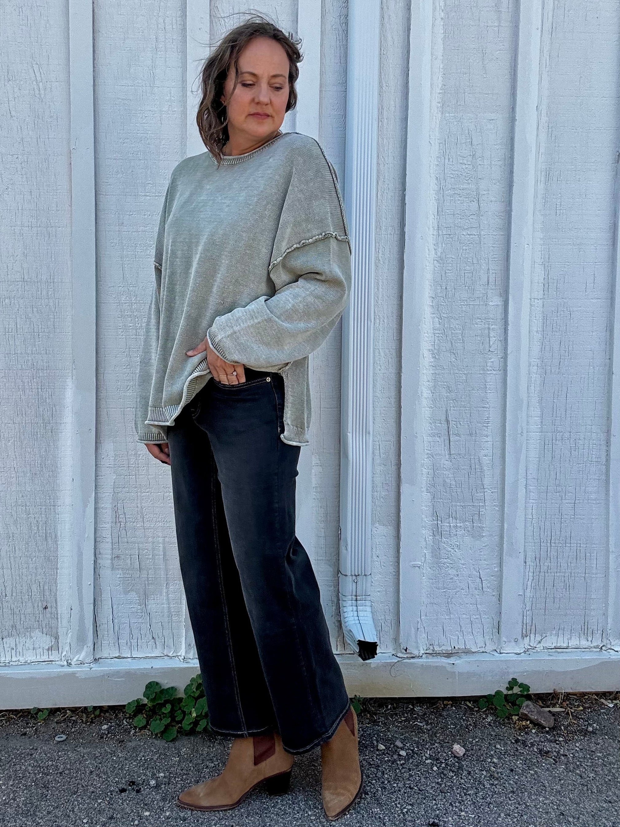 The Sienna Textured Cotton Sweater