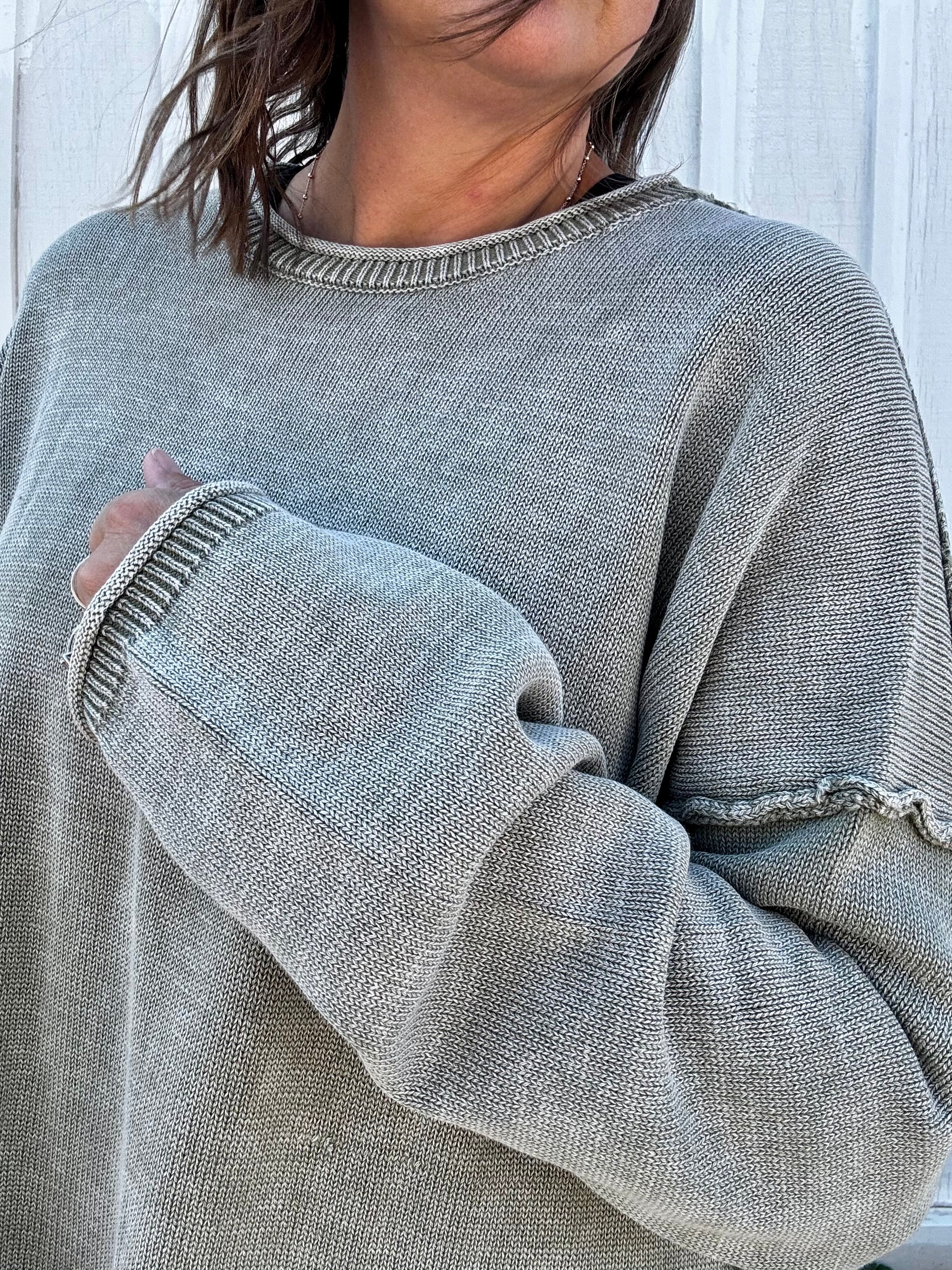 The Sienna Textured Cotton Sweater
