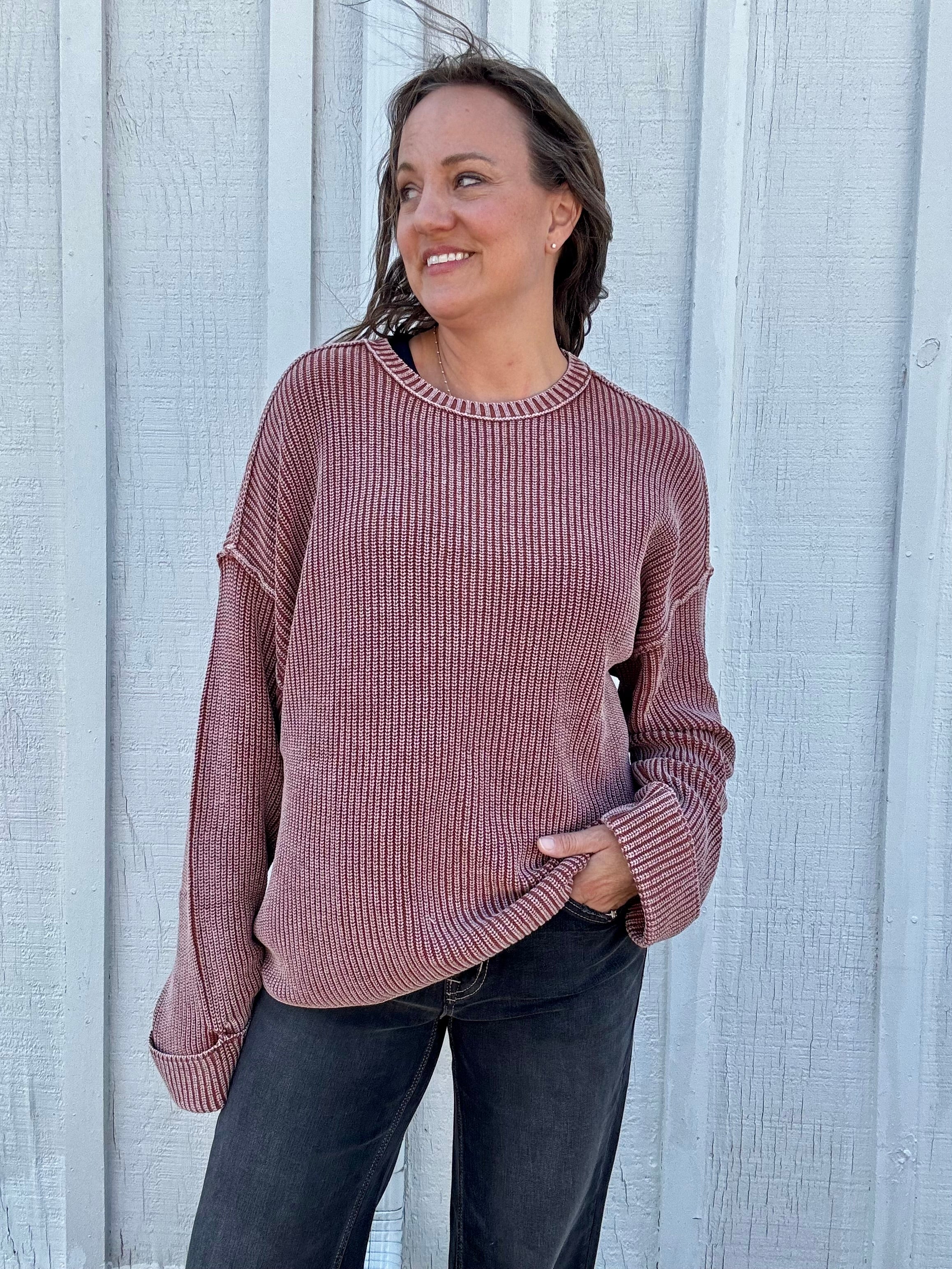 The Delaney Textured Cotton Sweater