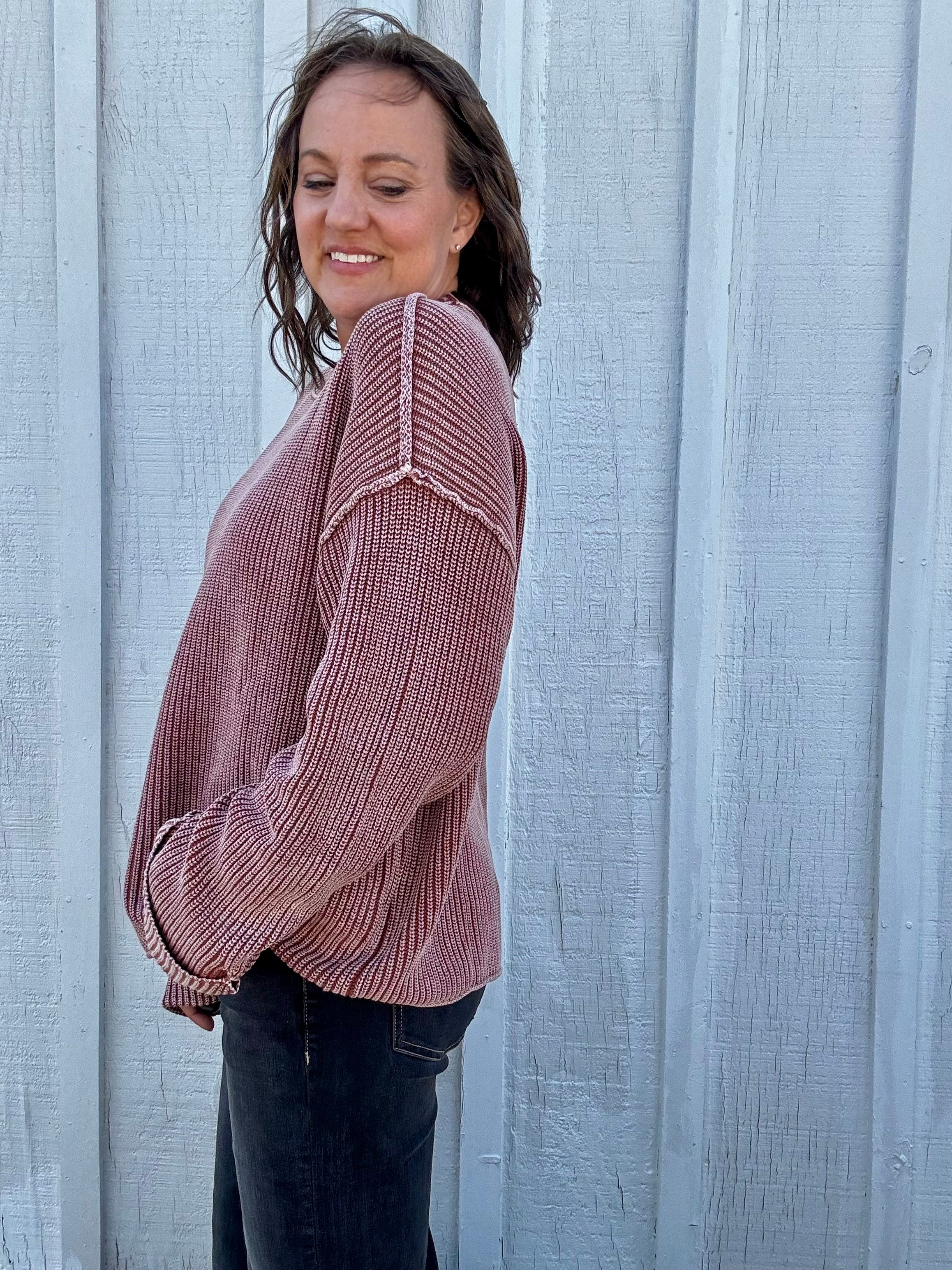 The Delaney Textured Cotton Sweater