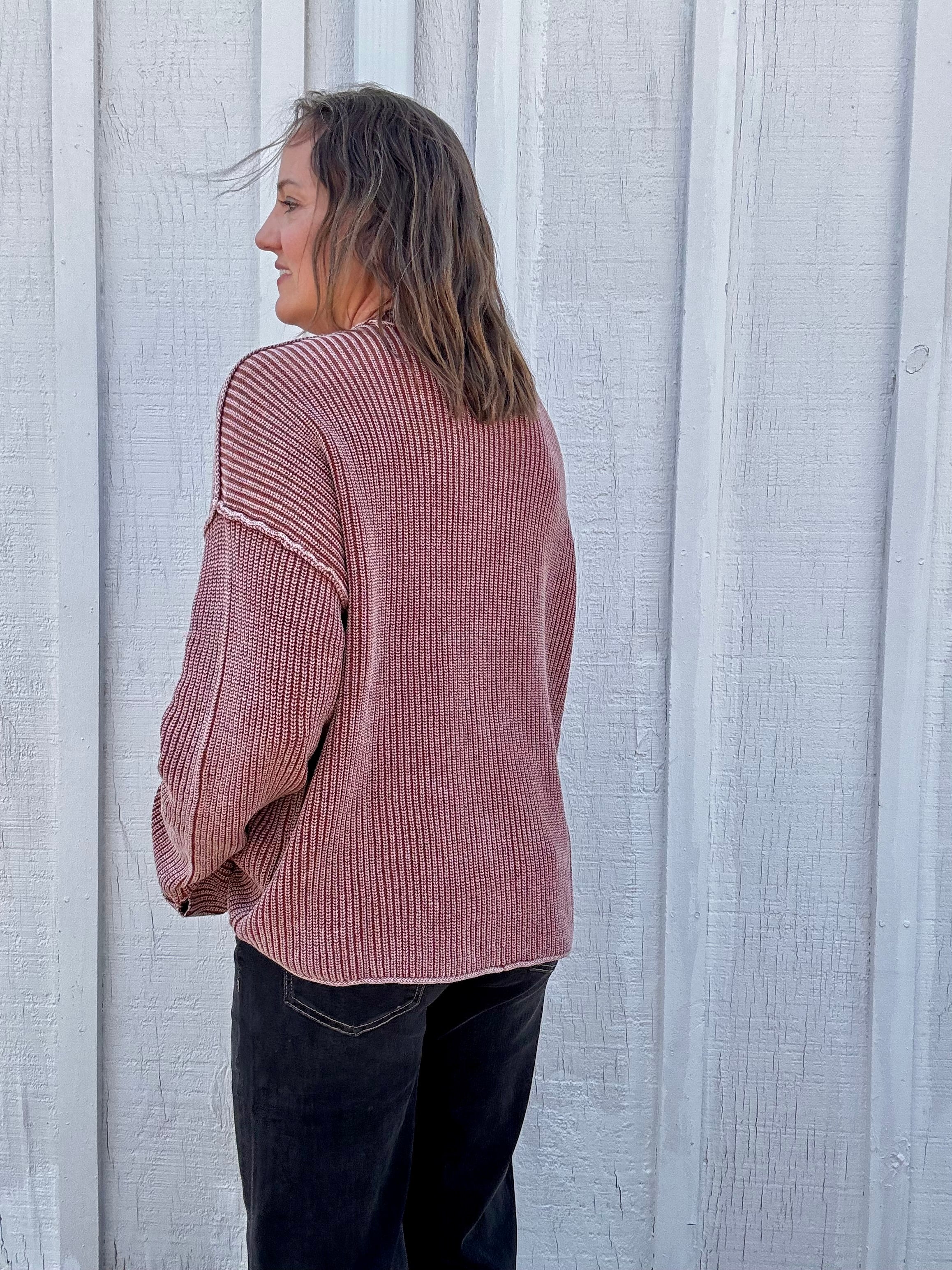 The Delaney Textured Cotton Sweater