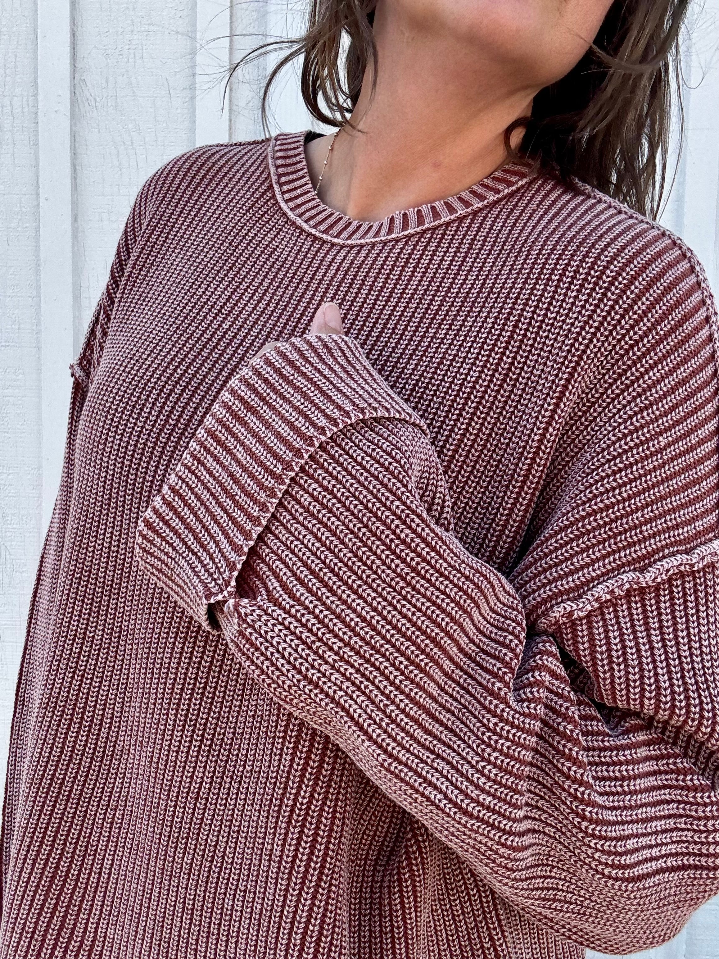 The Delaney Textured Cotton Sweater