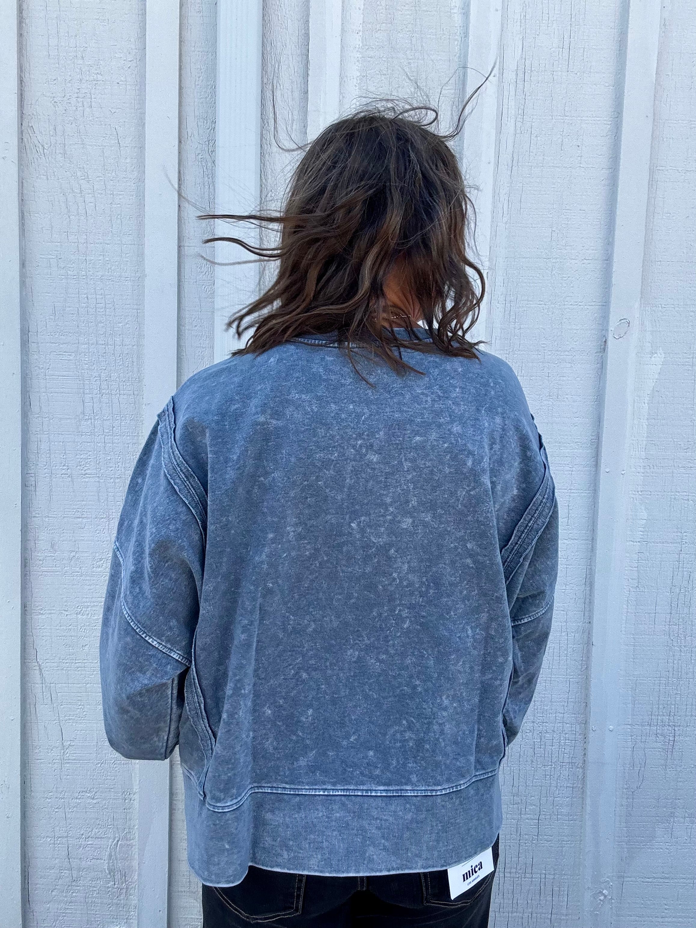 The Kennedy Washed Indigo Pullover