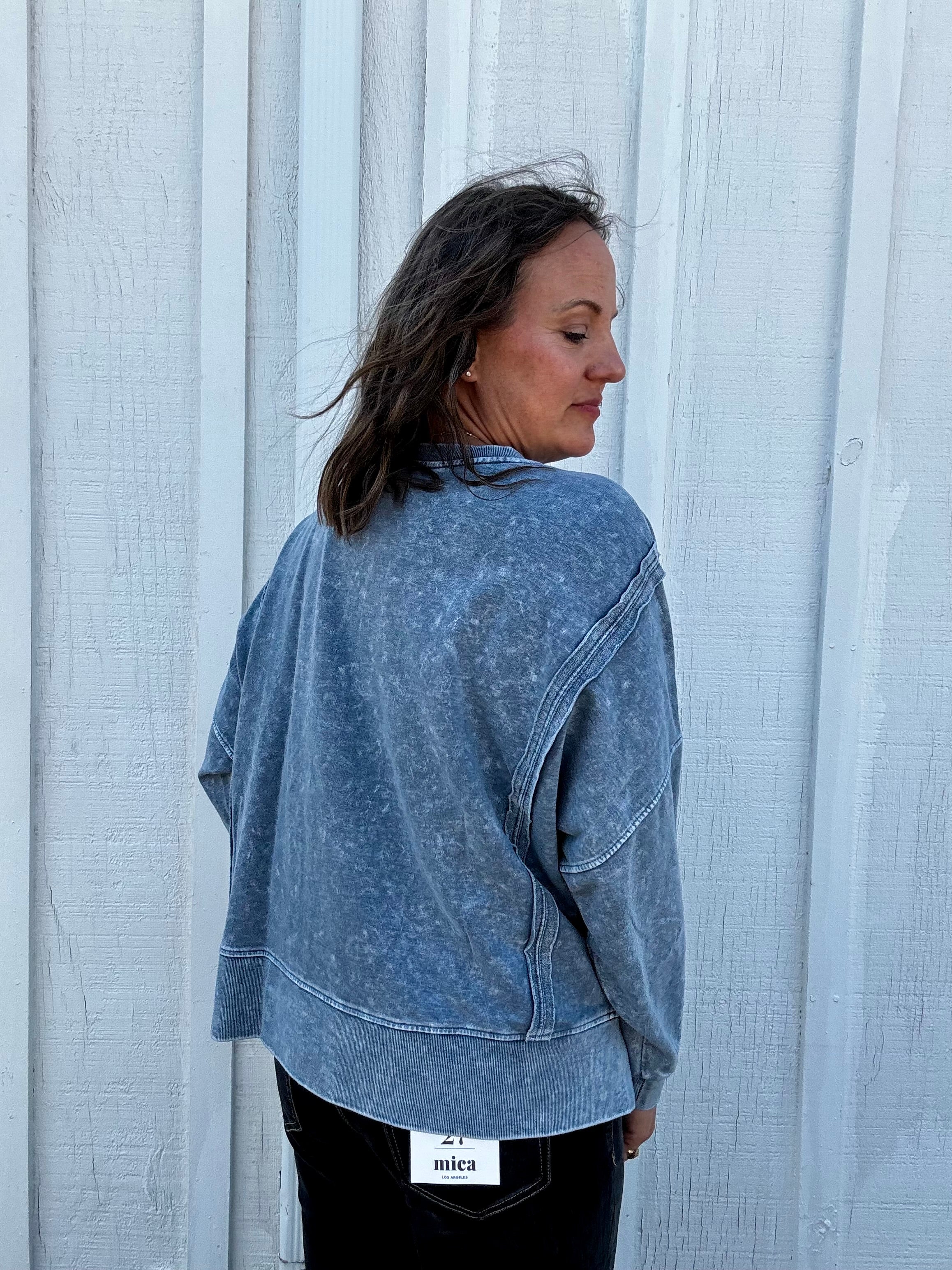 The Kennedy Washed Indigo Pullover