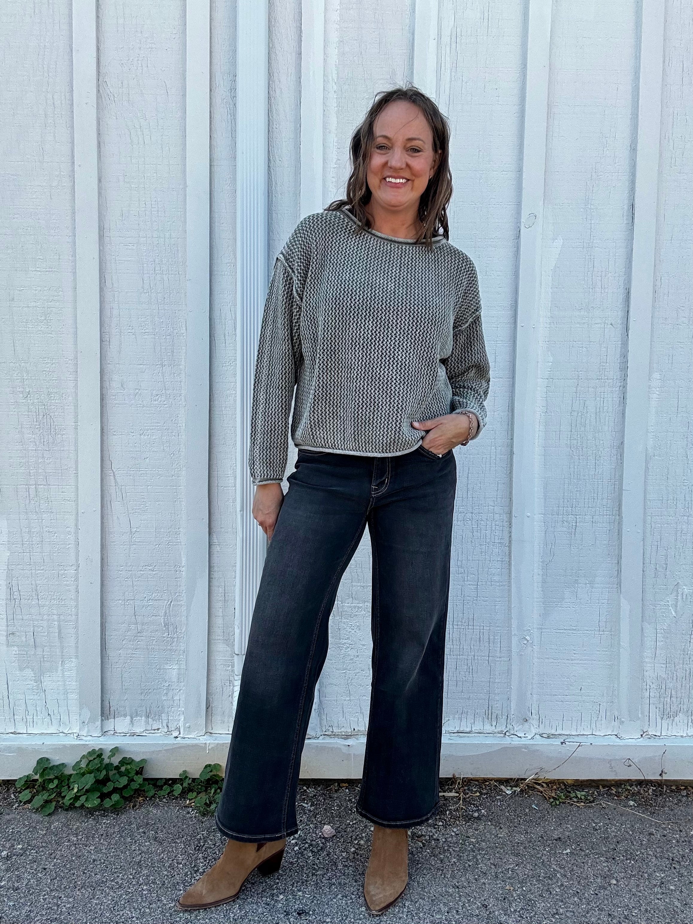 Fallon Textured Cotton Sweater