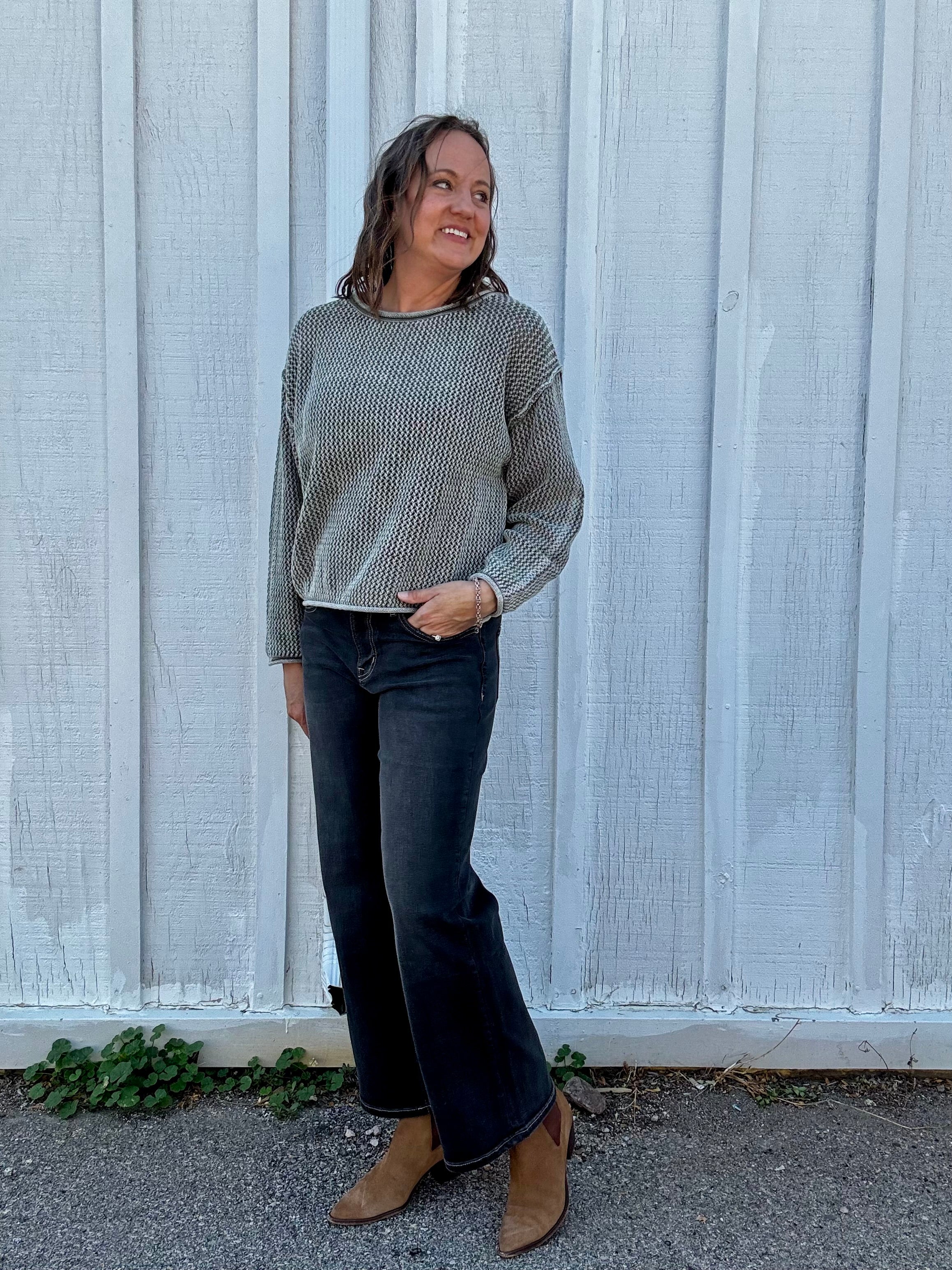 Fallon Textured Cotton Sweater