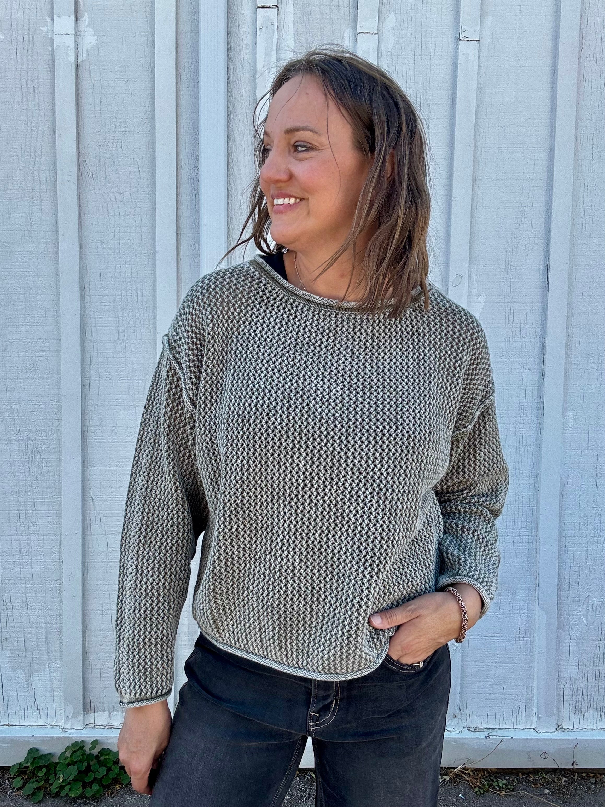 Fallon Textured Cotton Sweater