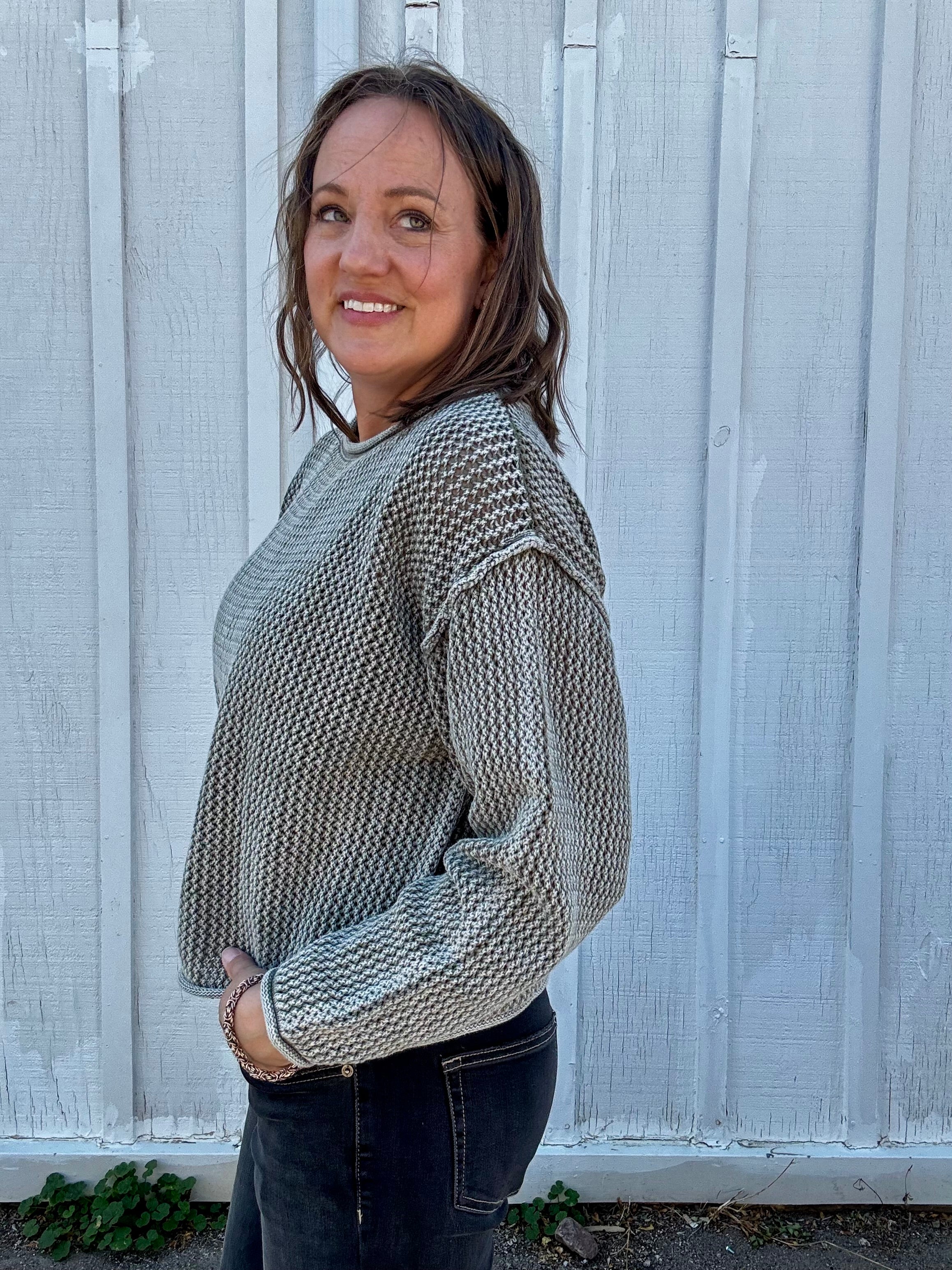 Fallon Textured Cotton Sweater