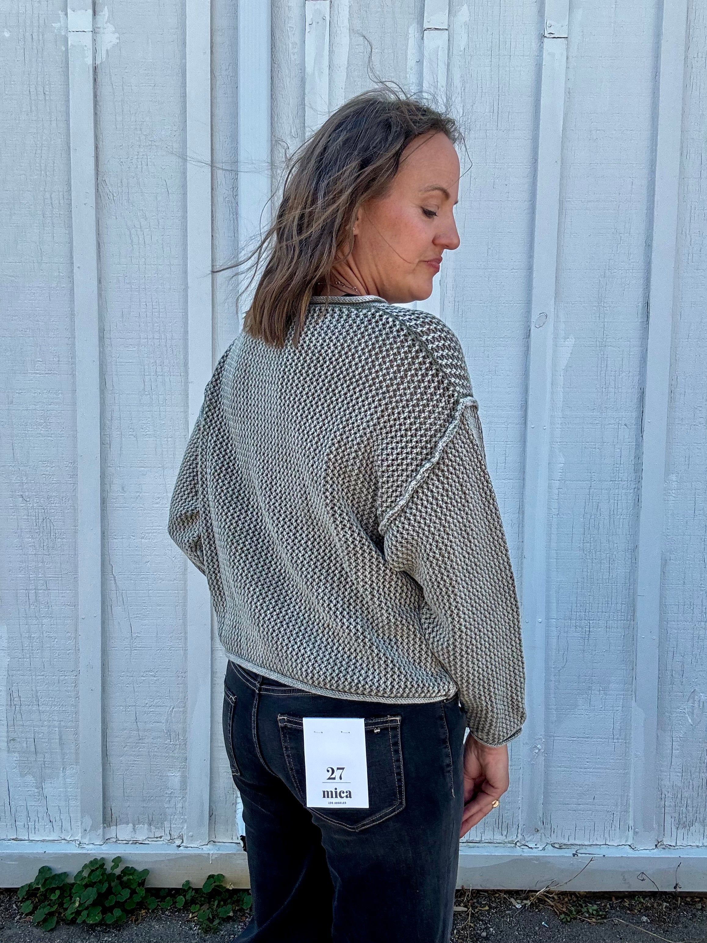 Fallon Textured Cotton Sweater