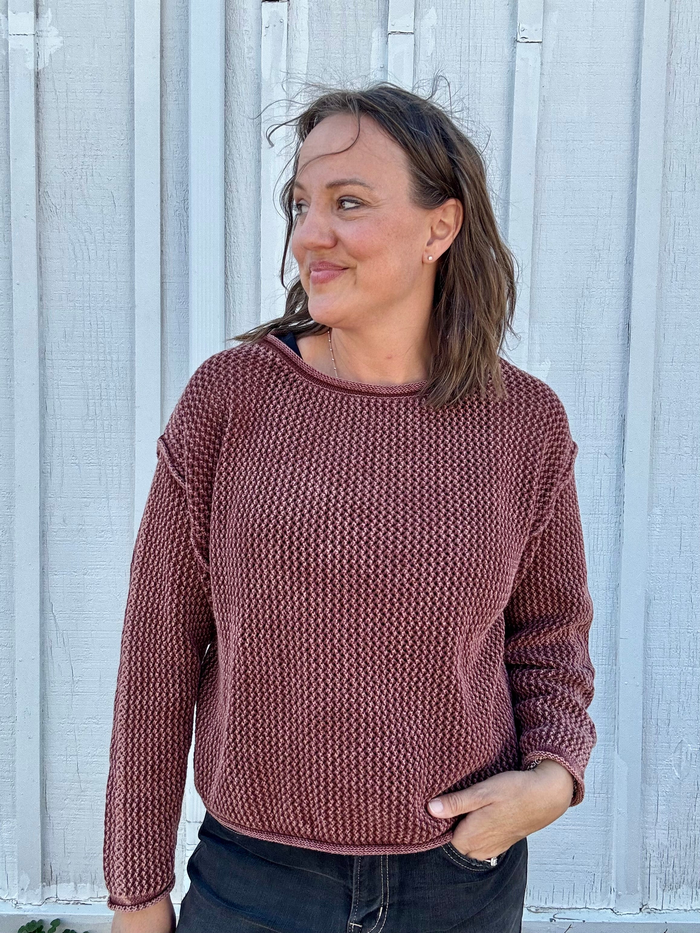 Fallon Textured Cotton Sweater