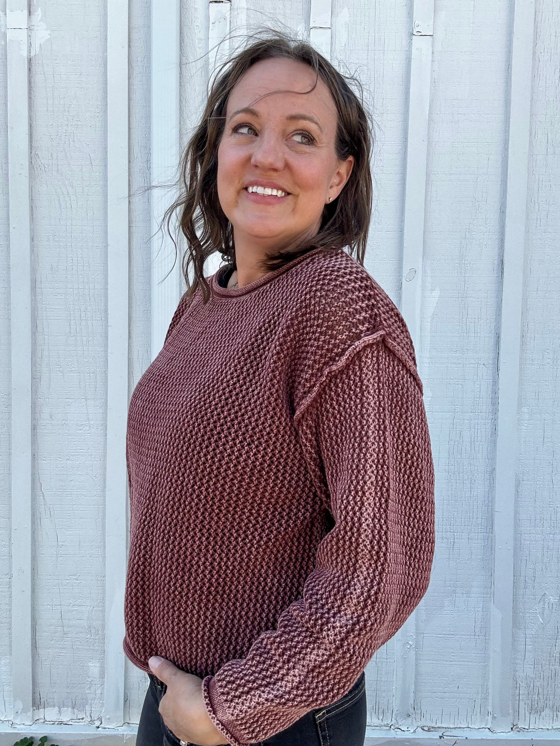 Fallon Textured Cotton Sweater