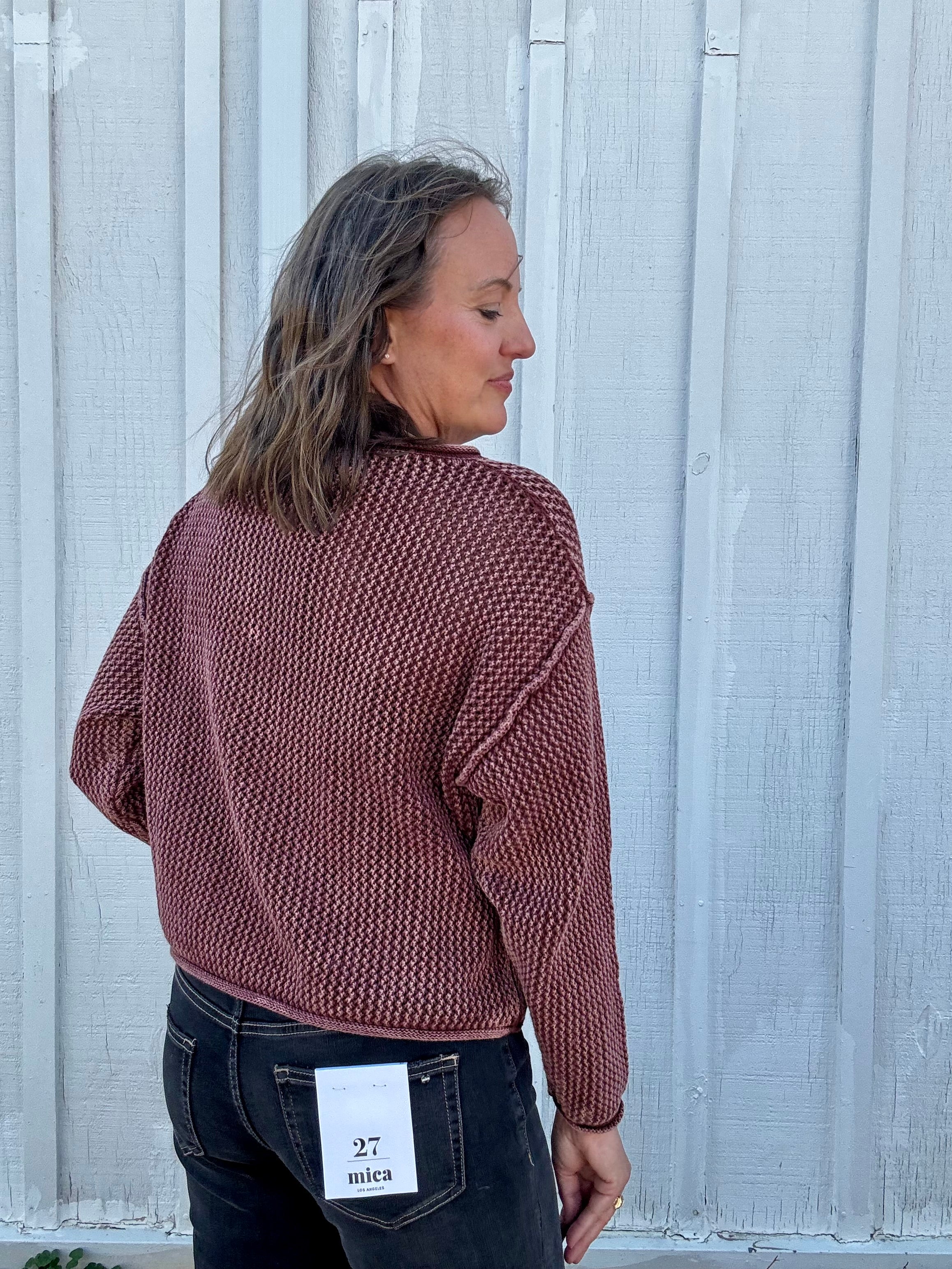 Fallon Textured Cotton Sweater