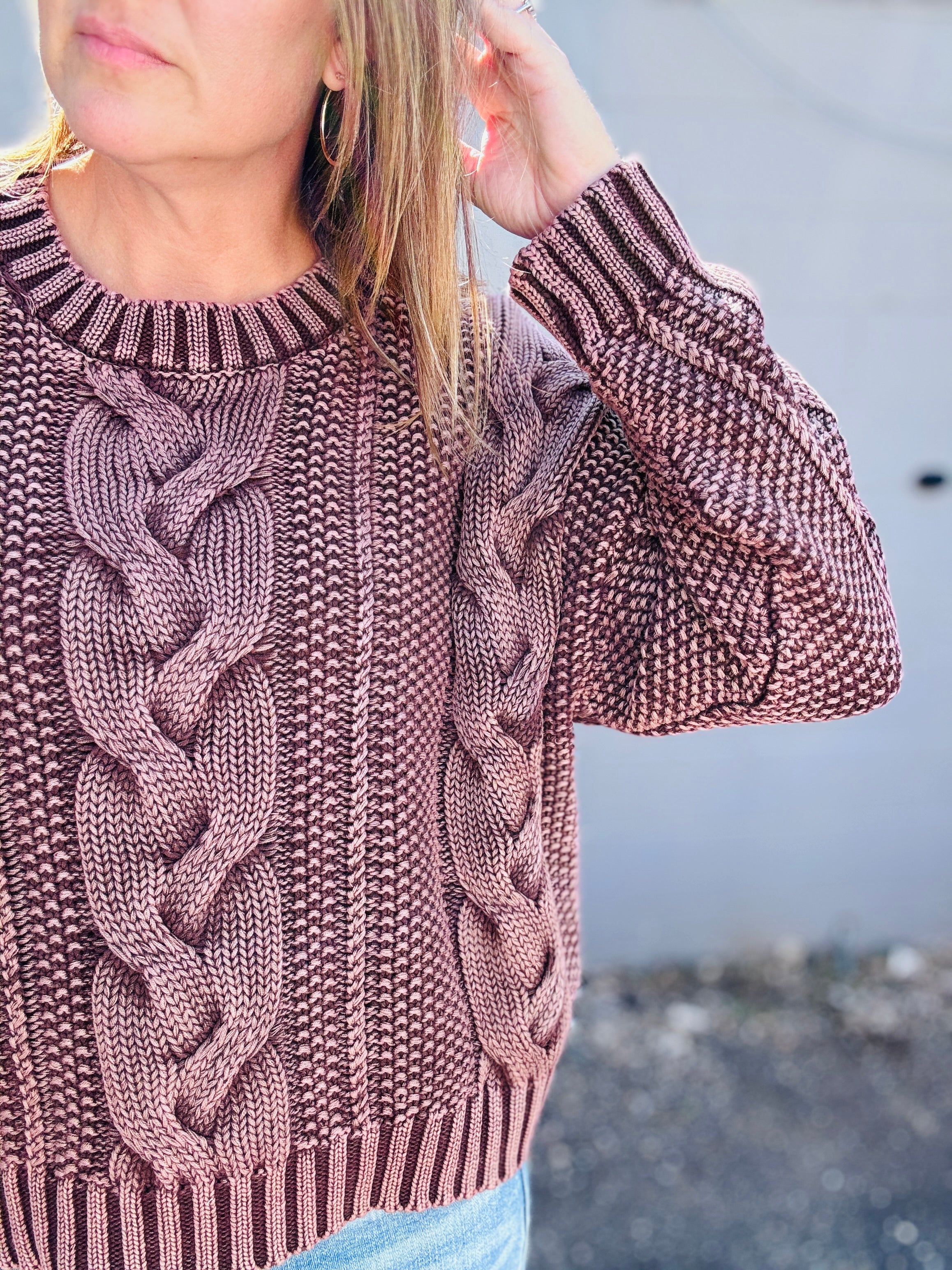 Chunky Cable Knit Sweater