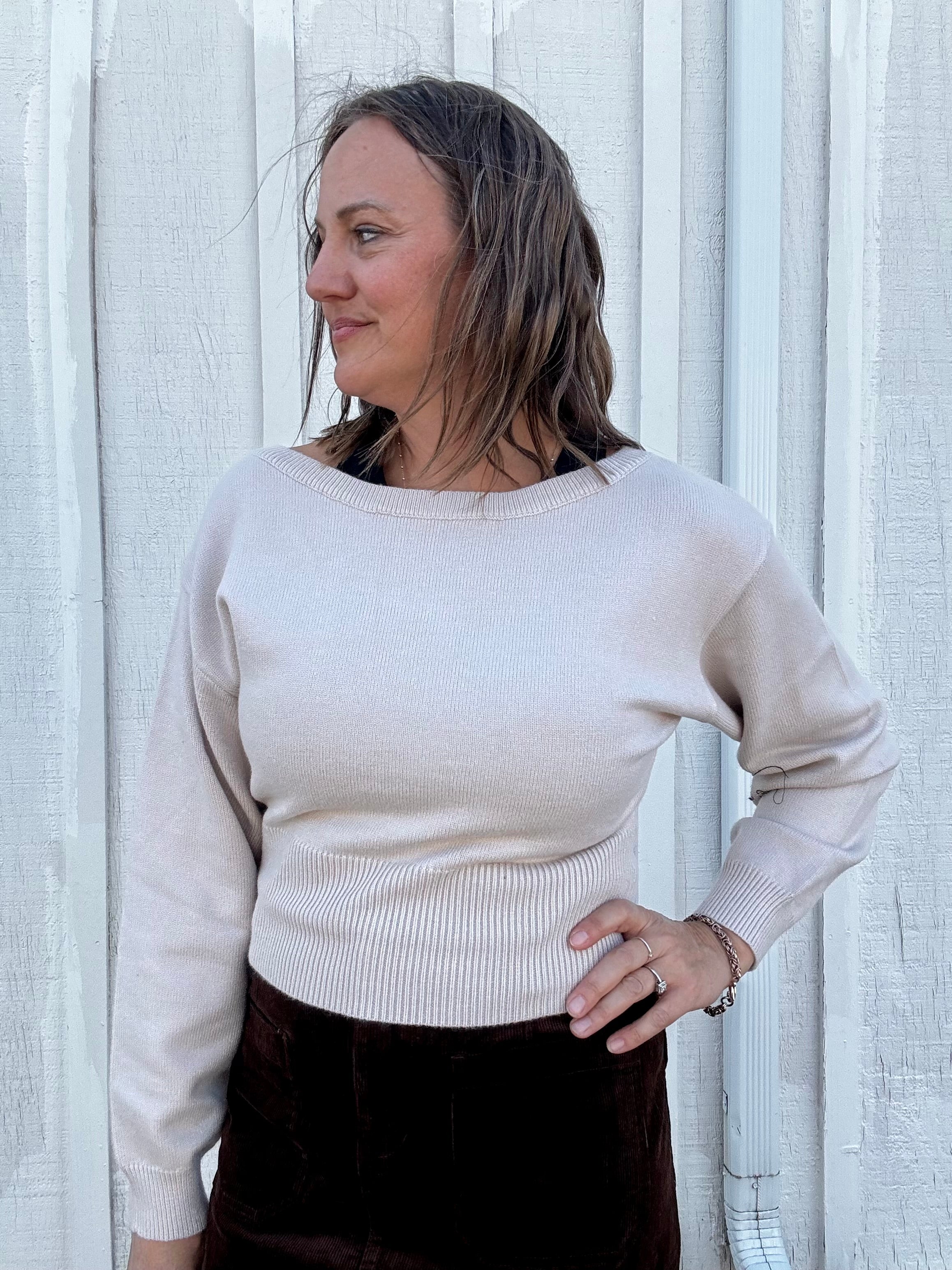 Classic Ribbed Knit Sweater