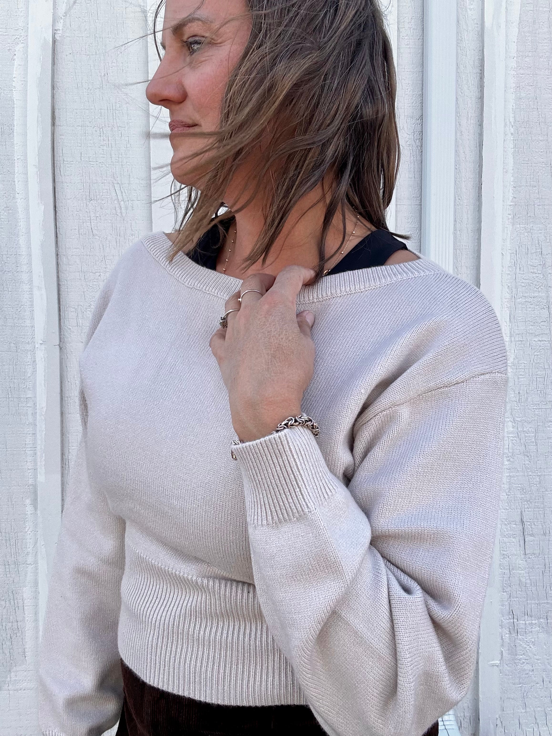 Classic Ribbed Knit Sweater