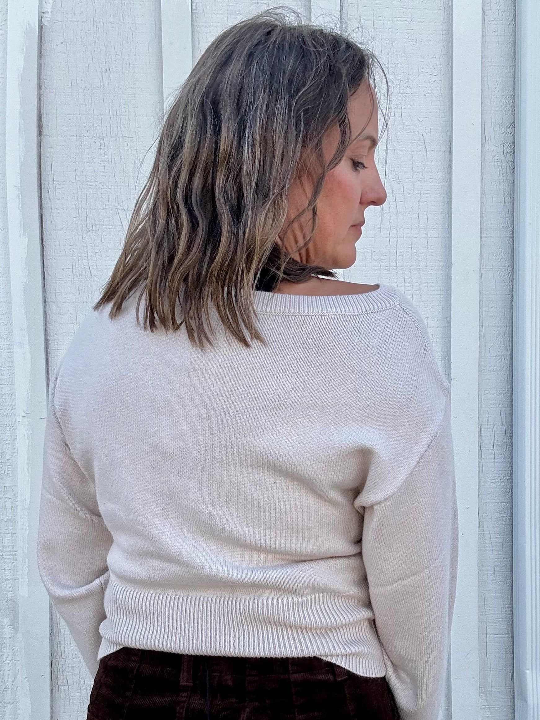 Classic Ribbed Knit Sweater
