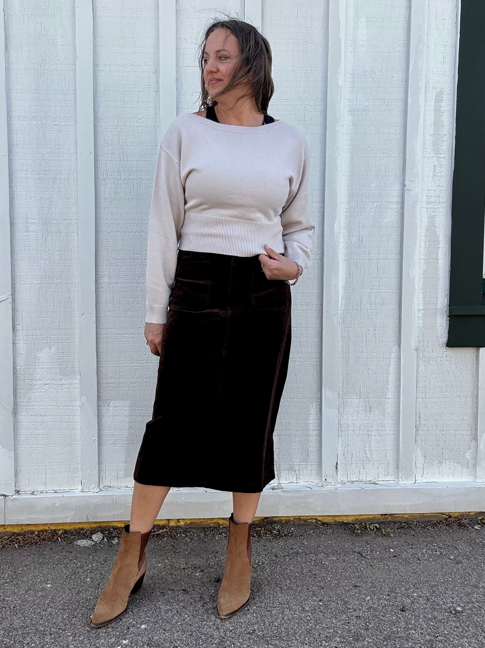 Classic Ribbed Knit Sweater