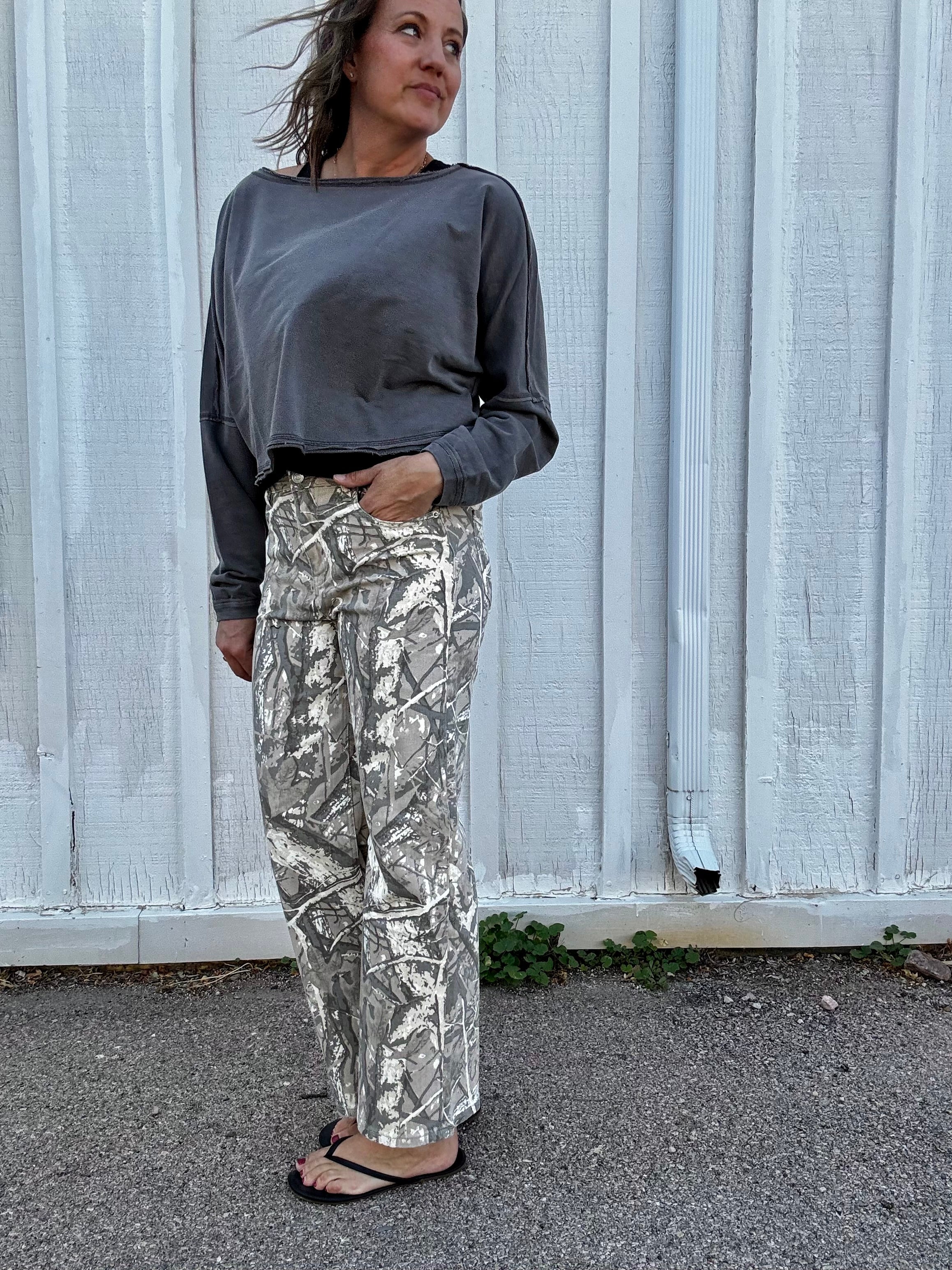 The Blair Washed Raw Seam Pullover