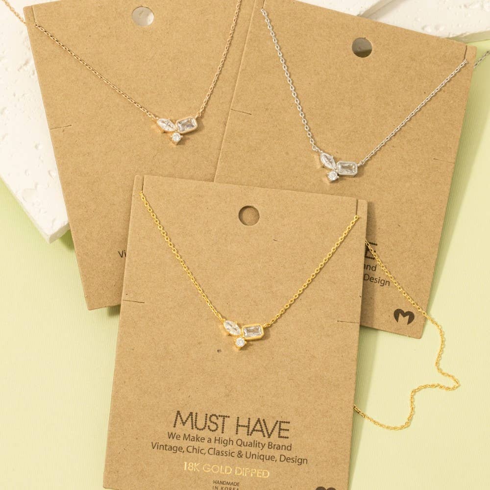 Gem Studs CZ Necklace