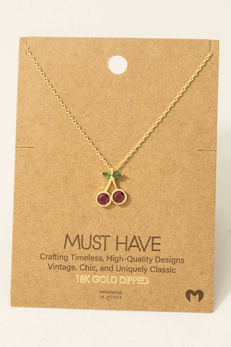 Cherry CZ Necklace