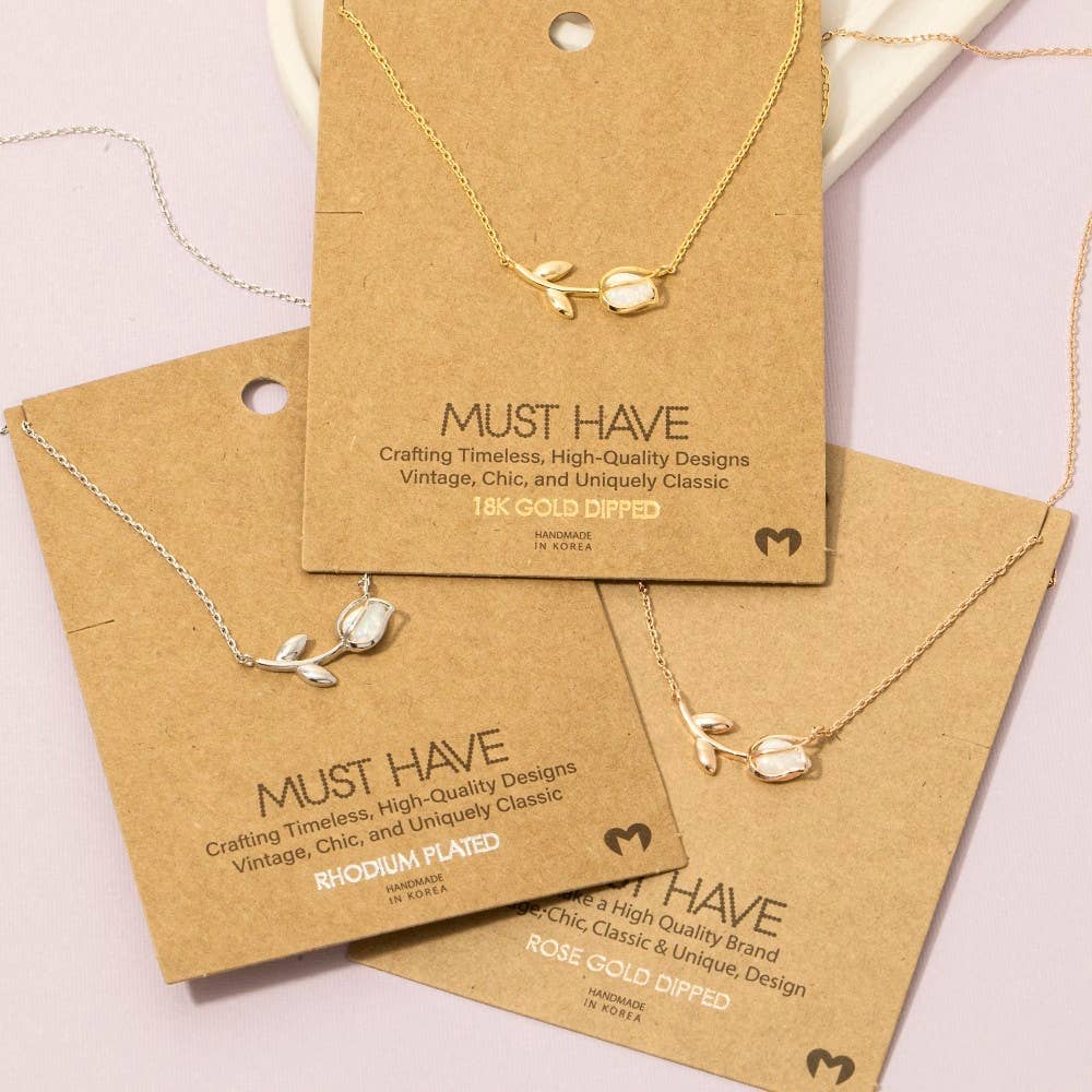 Dainty Tulip Necklace