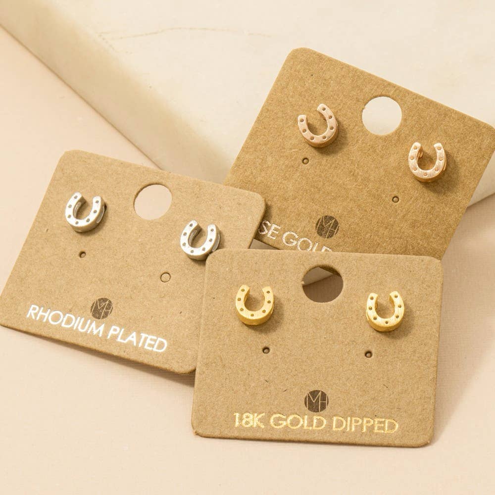 Mini Horseshoe Post Stud Earrings