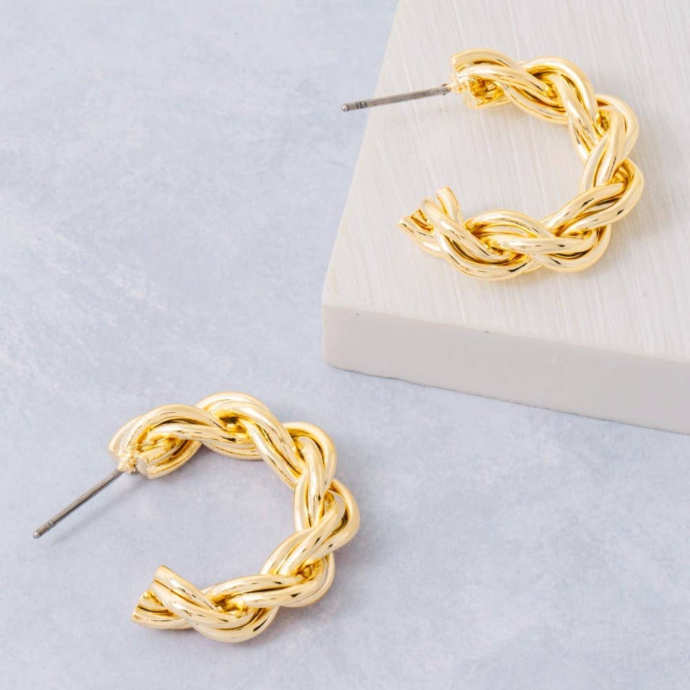 Braid Twist Hoop Earring